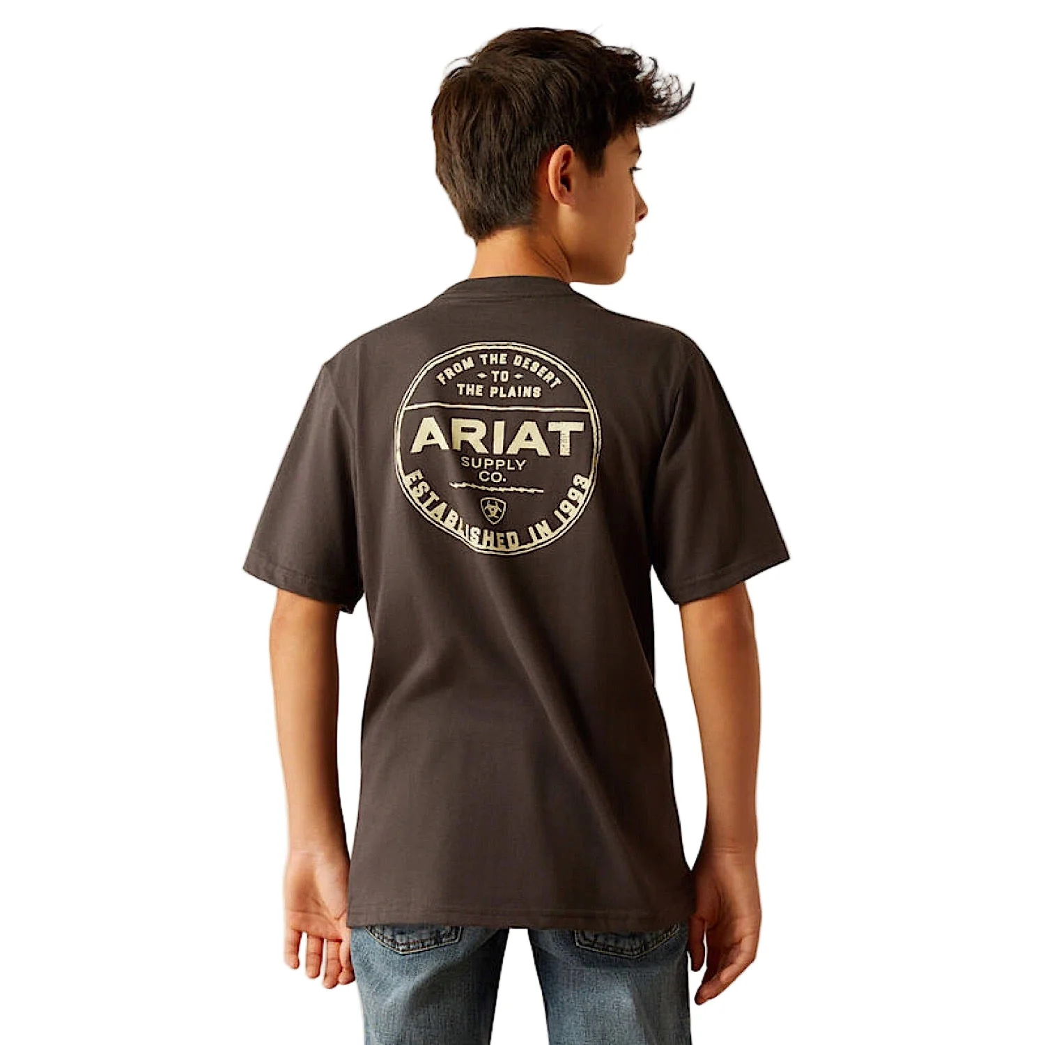 Ariat Boy's Explore Circle T Shirt - Vintage Black - Image 2