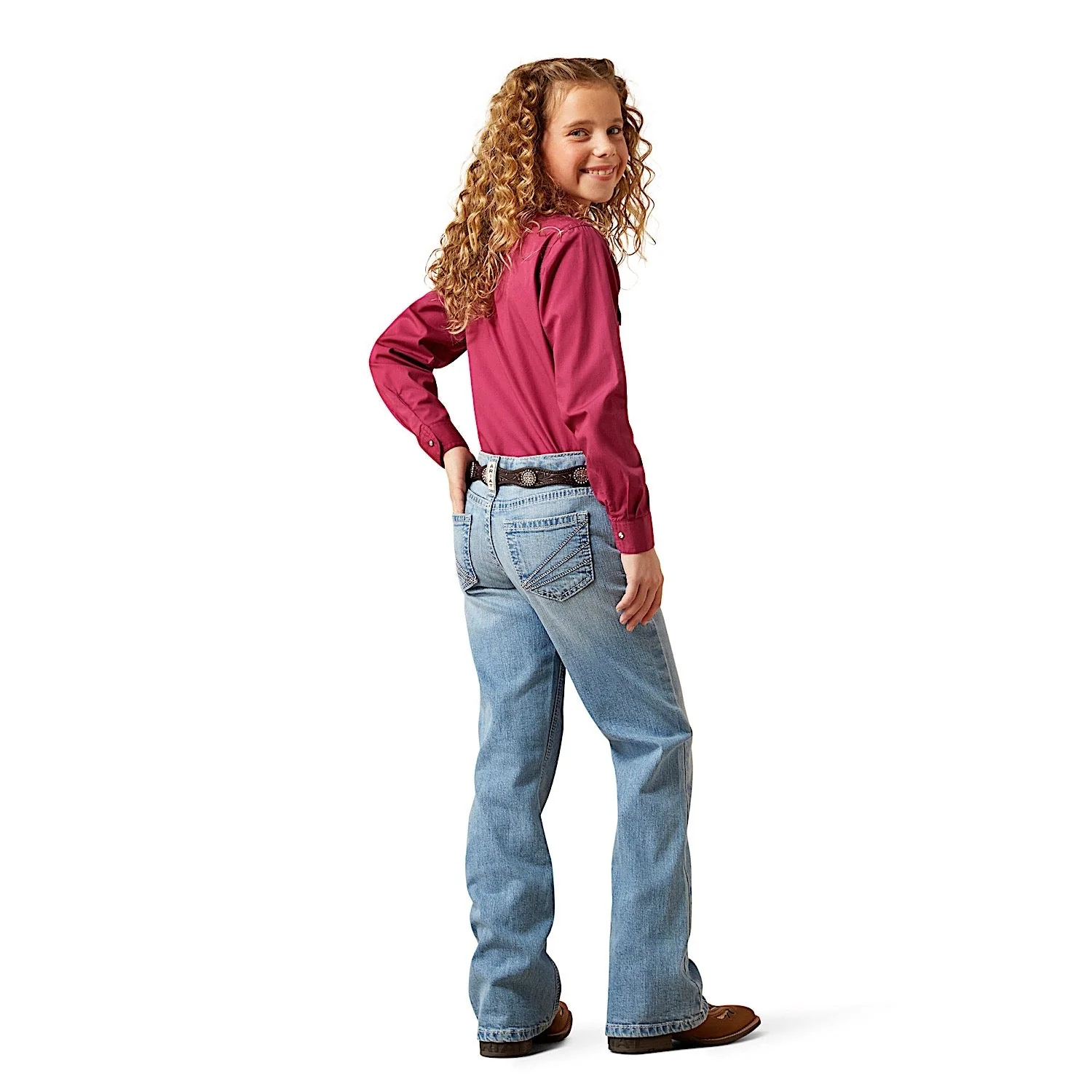 Ariat Girl's Aisha Boot Cut Jeans - Porto - Image 3