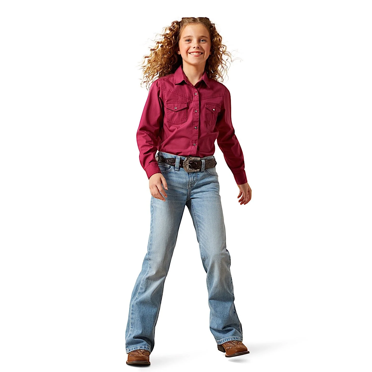 Ariat Girl's Aisha Boot Cut Jeans - Porto - Image 4