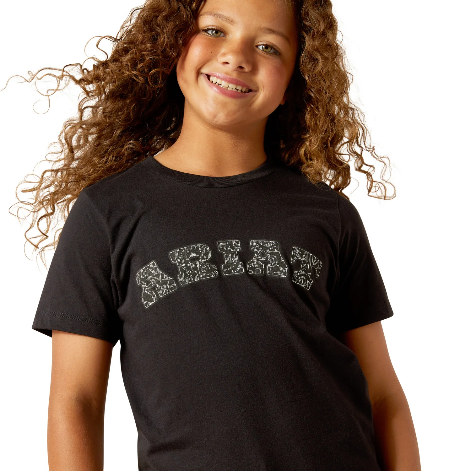 Ariat Girl's Boot Stitch Logo Tee - Black - Image 3
