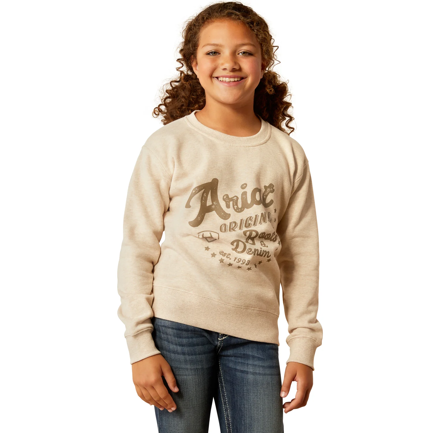 Ariat Girl's Original Sweatshirt - Oatmeal Heather