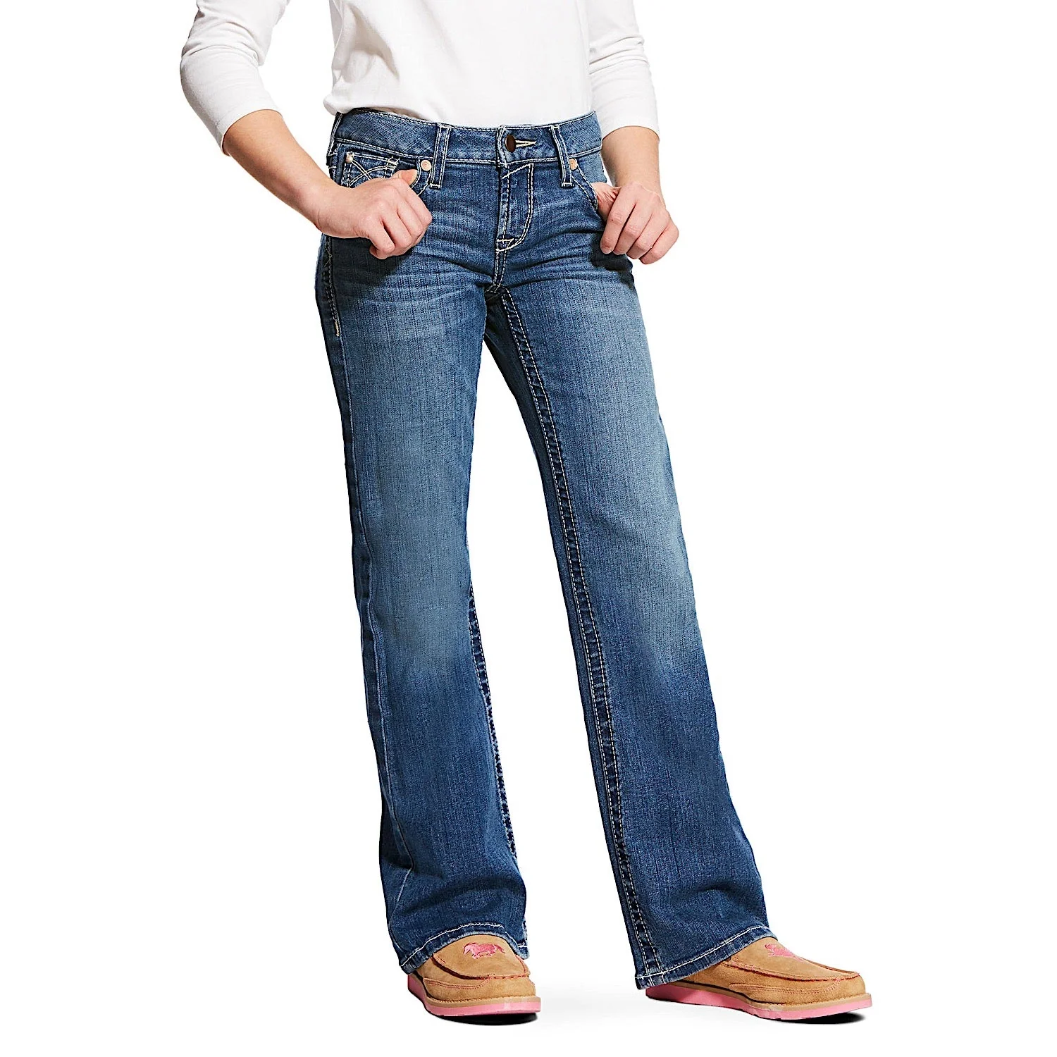 Ariat Girl's R.E.A.L Whipstich Boot Cut Jeans - Eleanor