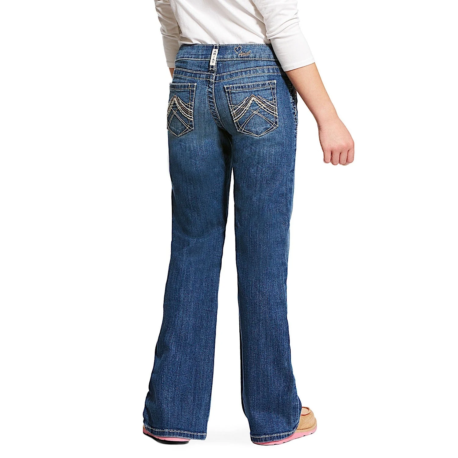 Ariat Girl's R.E.A.L Whipstich Boot Cut Jeans - Eleanor - Image 2