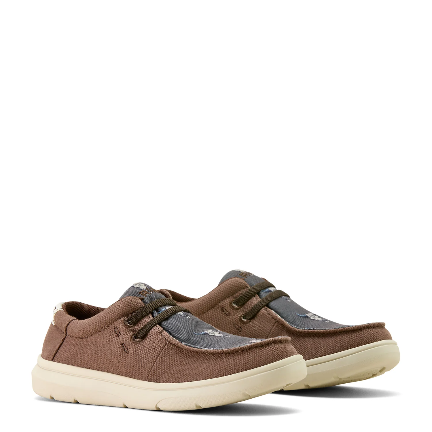 Ariat Kid's Hilo - Chocolate/Ariat Steer Heads - Image 4