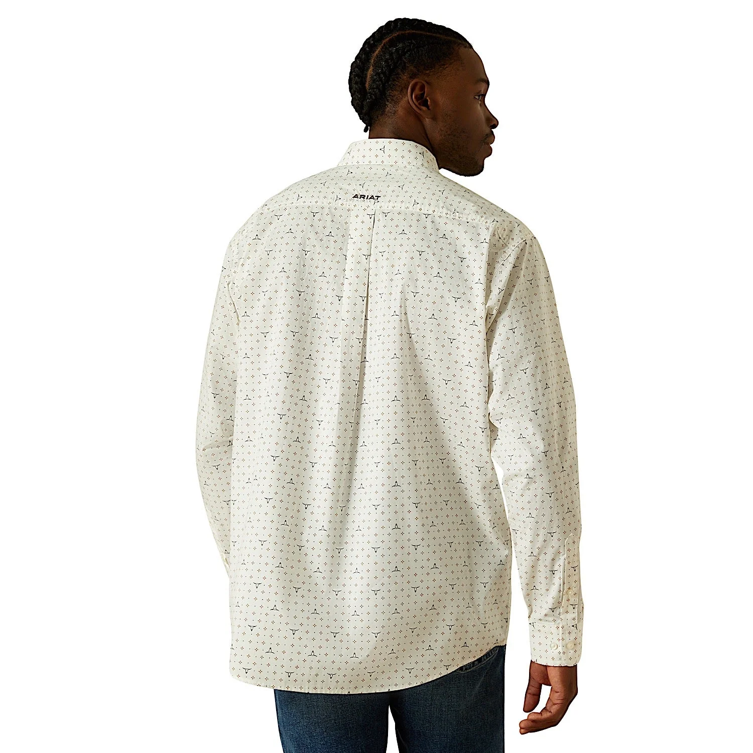 Ariat Men's Buster Classic Fit Shirt - White - Image 2