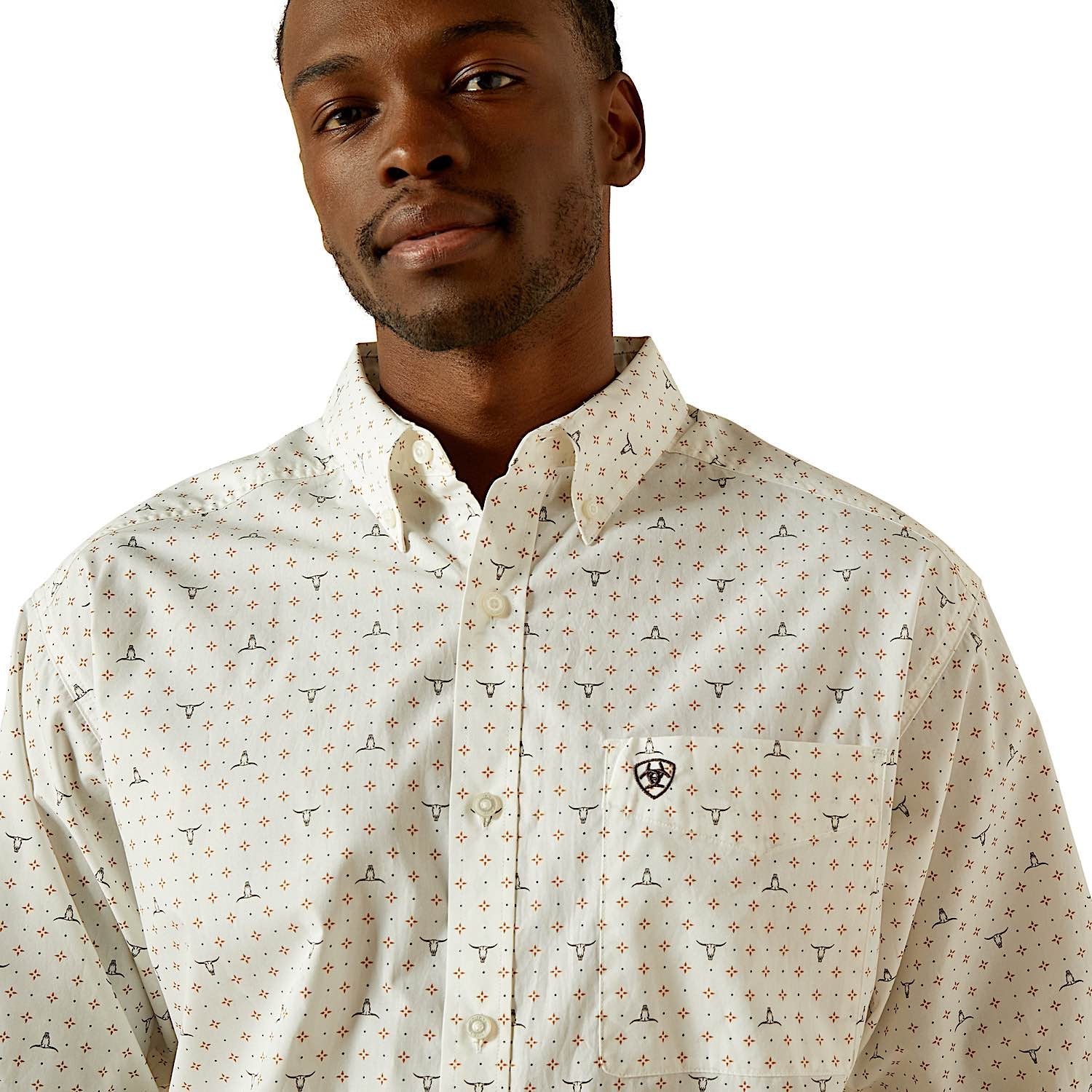 Ariat Men's Buster Classic Fit Shirt - White - Image 4
