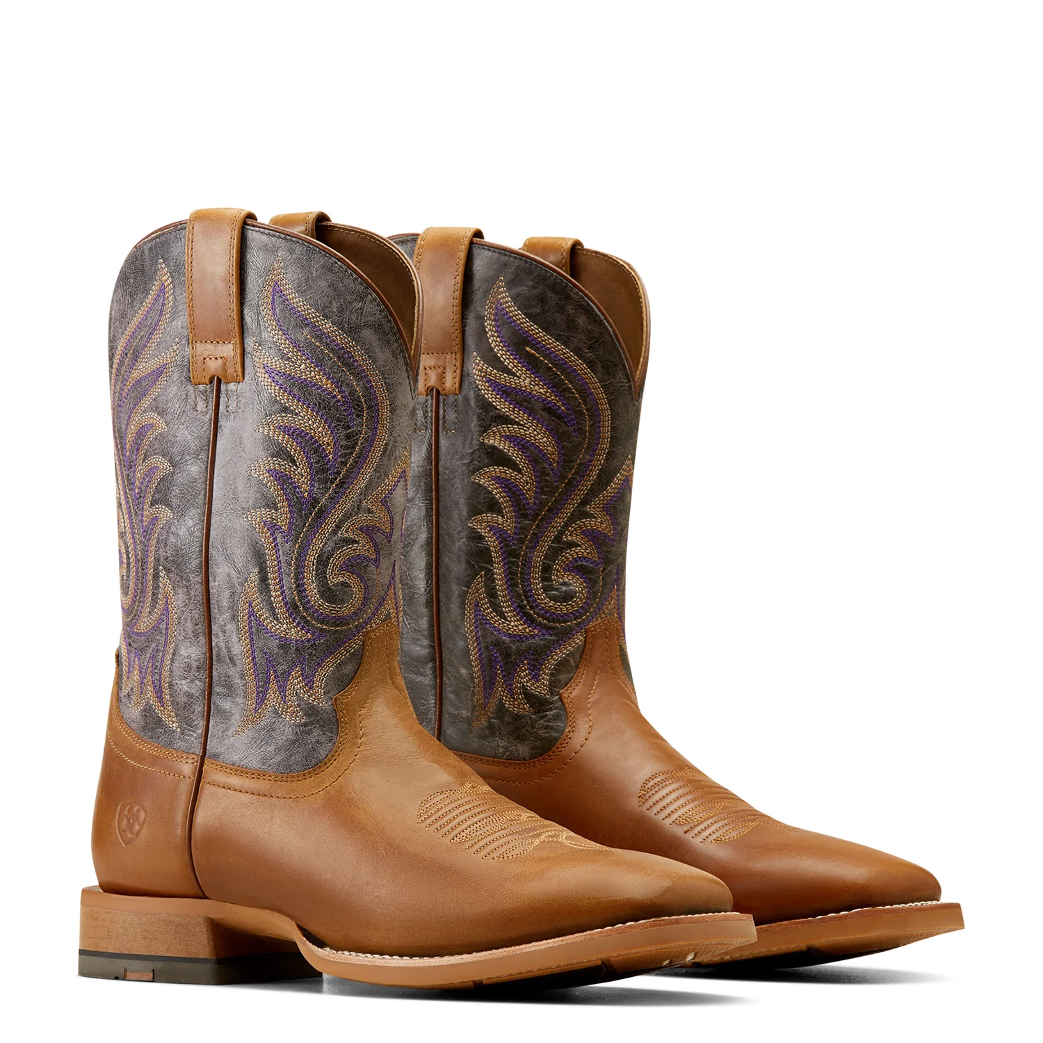 Ariat Men's Cattle Call Rodeo Boot - Tan/Smokey Purple - Image 4