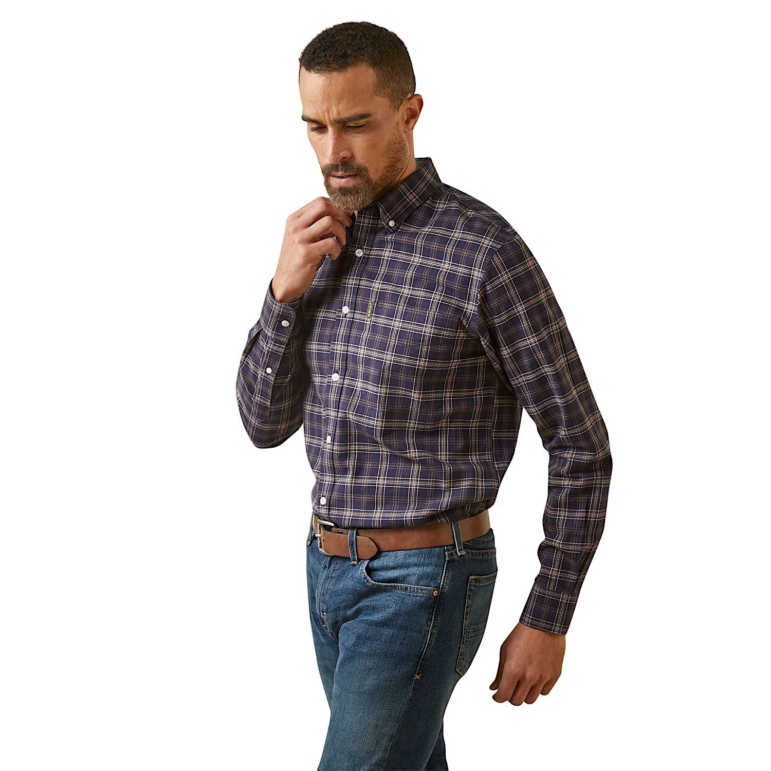 Ariat Men's Clement Shirt - Navy Plaid