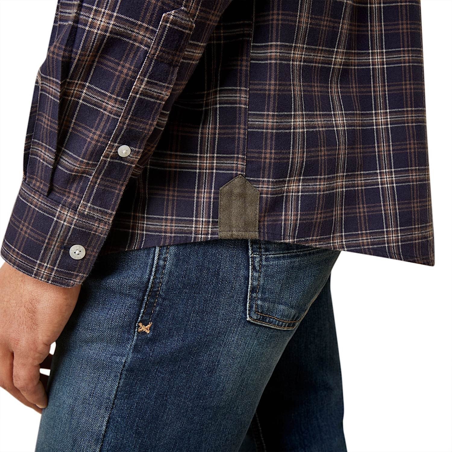 Ariat Men's Clement Shirt - Navy Plaid - Image 3