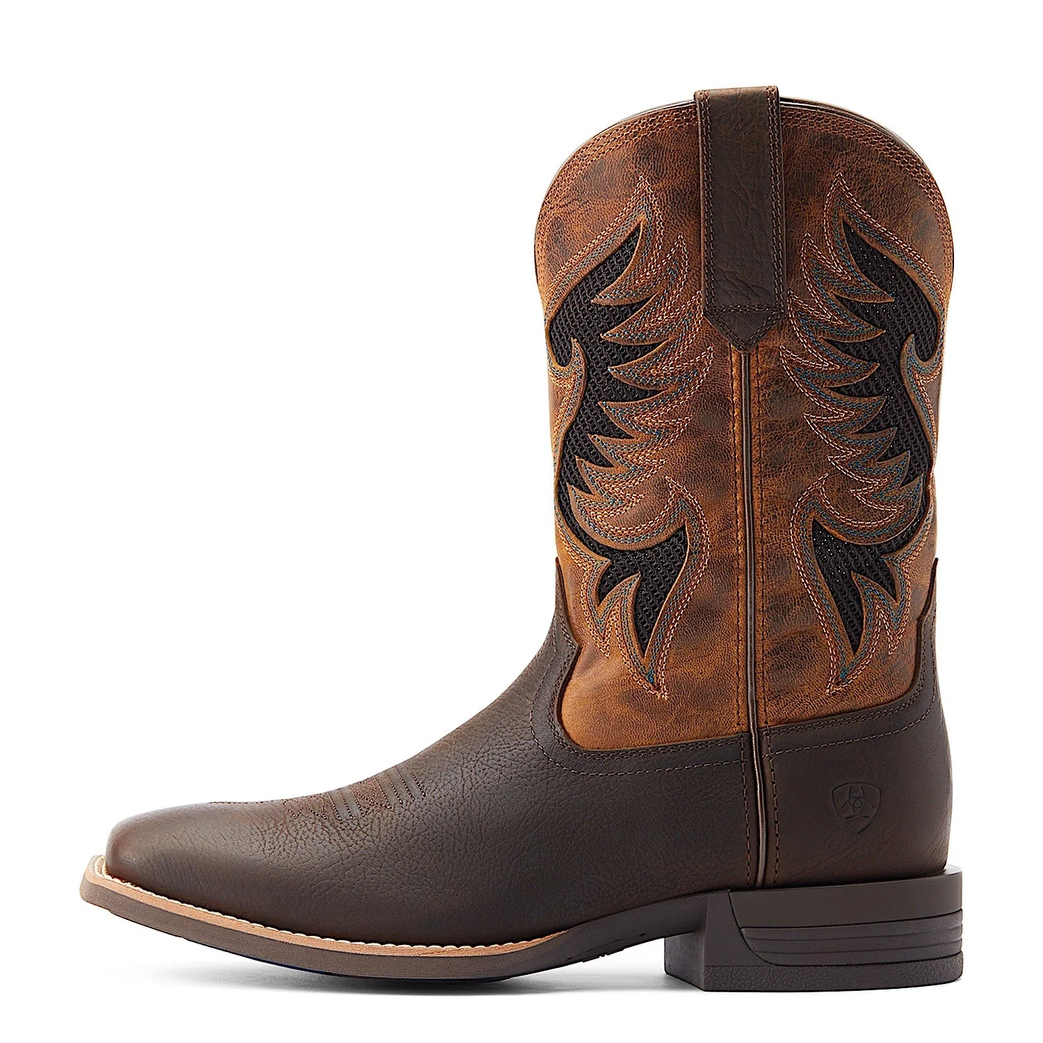 Ariat Men's Cowpuncher VentTEK Boot - Dark Brown/Golden Mustard - Image 2