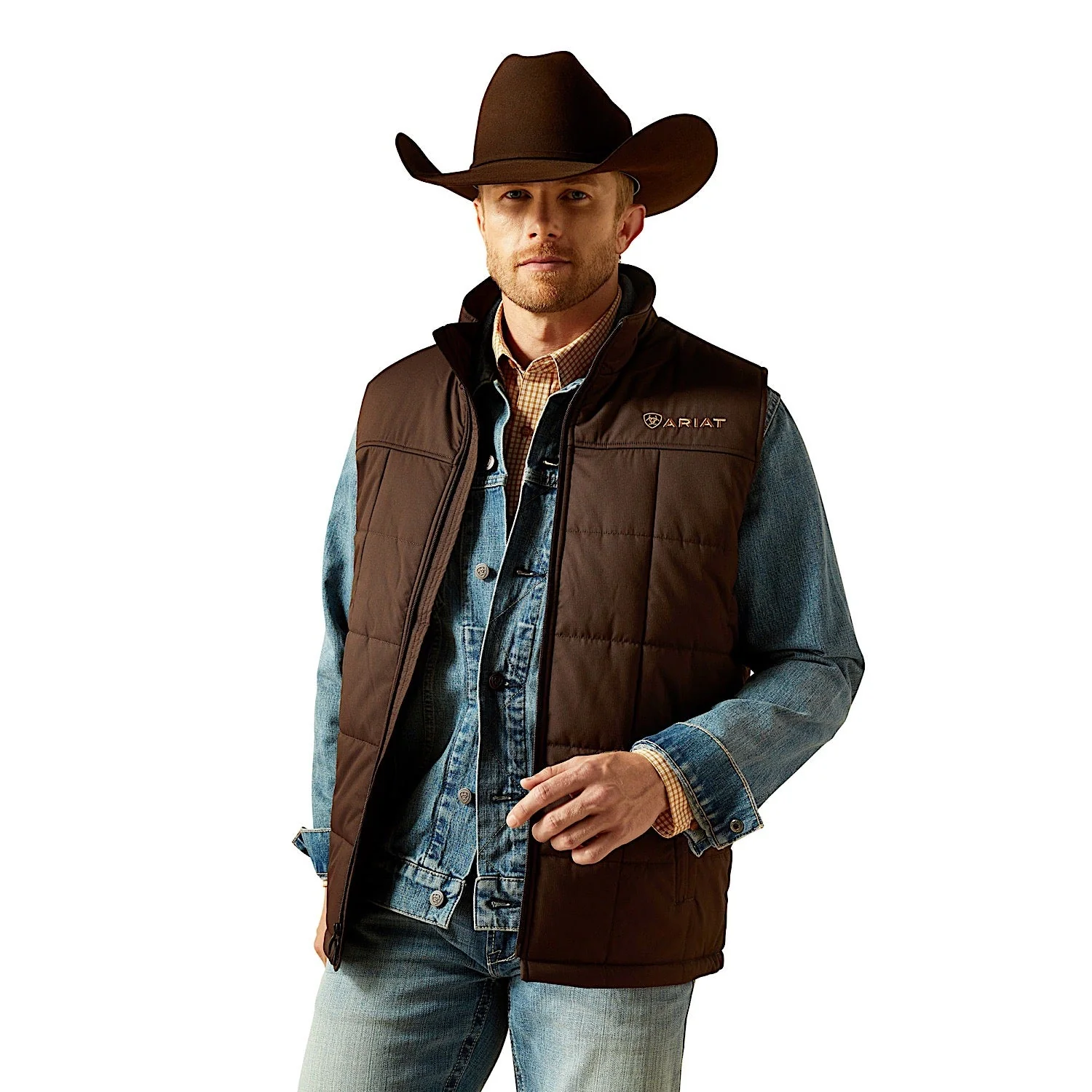 Ariat Men's Cruis Insulated Vest - Brown