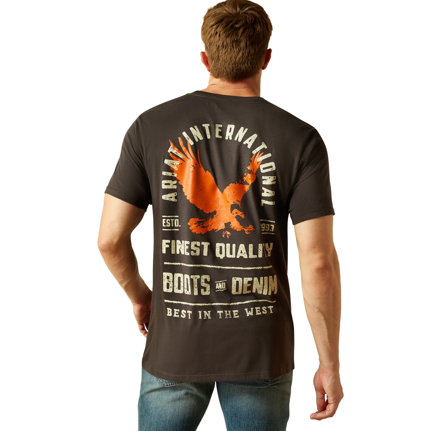 Ariat Men's Eagle Large Tee - Vintage Black - Image 3