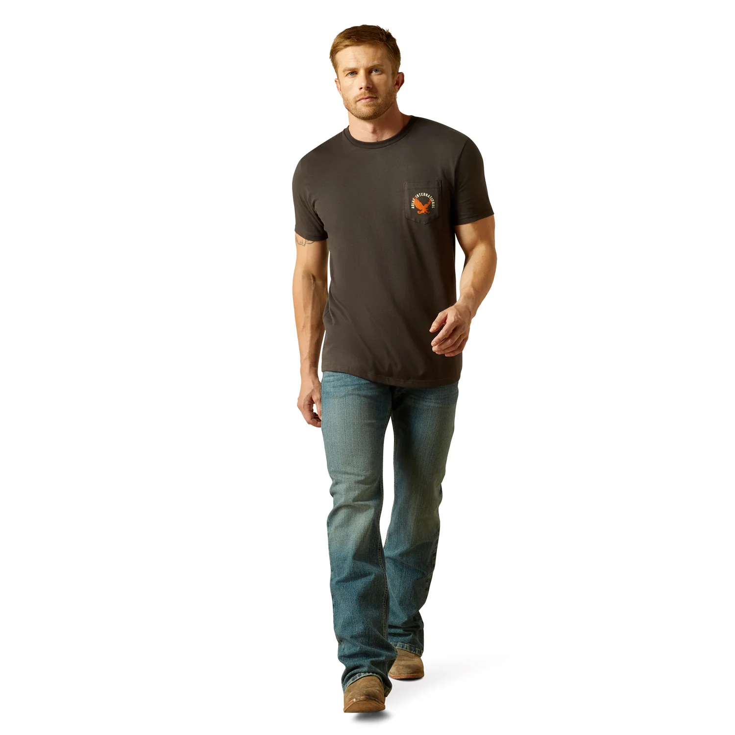 Ariat Men's Eagle Large Tee - Vintage Black - Image 4