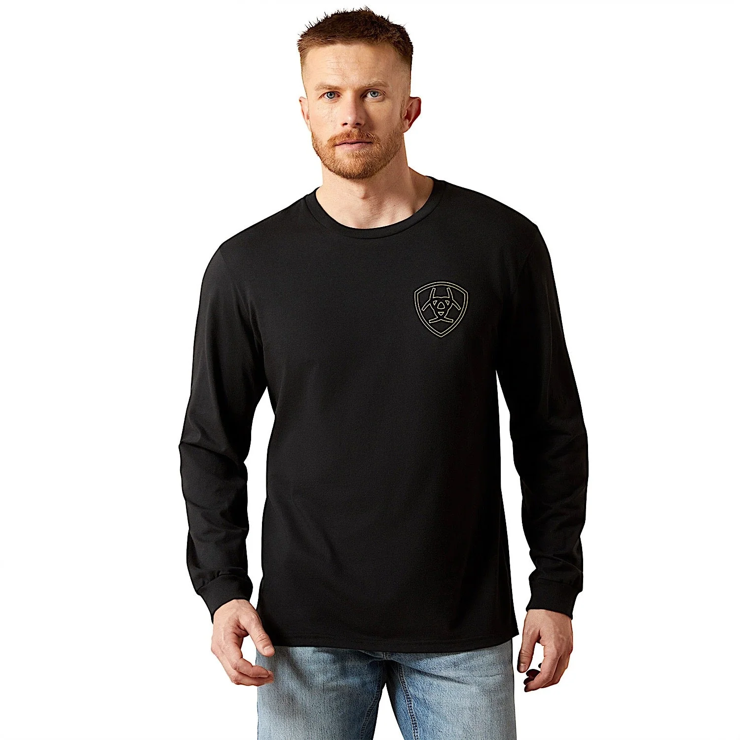 Ariat Men's Easy Rider Long Sleeve T-Shirt - Black - Image 2