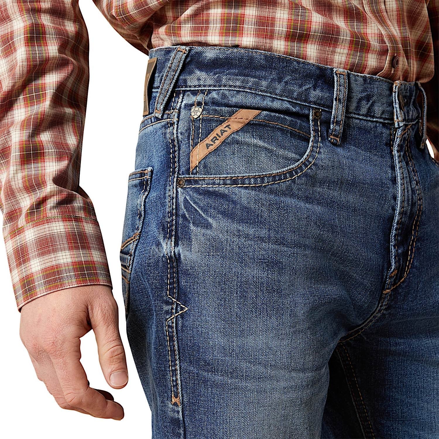 Ariat Men's High Rise M7 Straight Jean - Rebel Livermore - Image 5