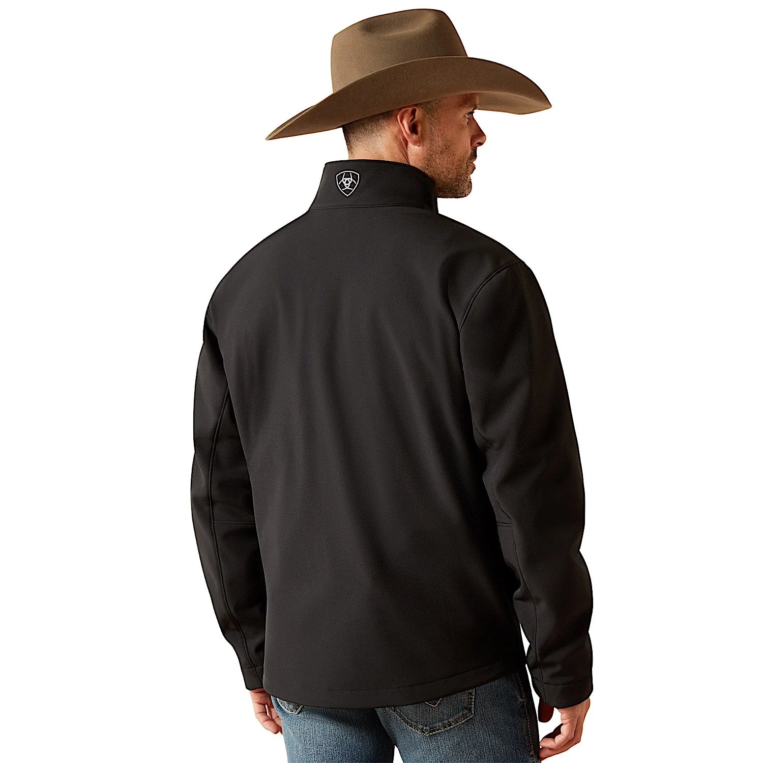 Ariat Men's Logo Softshell Jacket - Black - Image 2