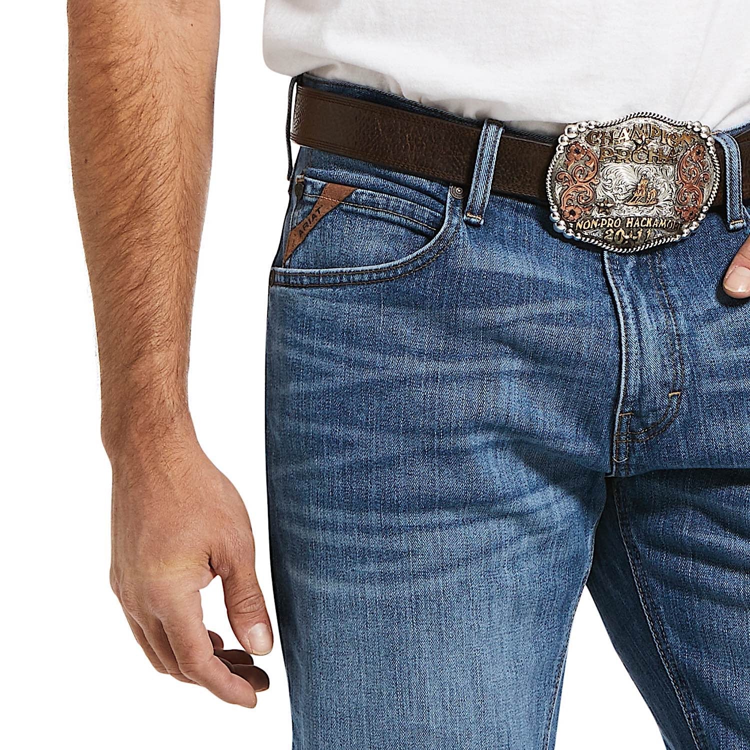 Ariat Men's M2 Stretch Relaxed Legacy Boot Cut Jeans - Brandon - Image 4