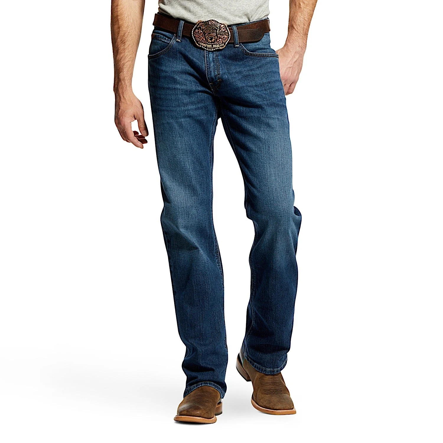 Ariat Men's M4 Stretch Legacy Boot Cut Jean - Freeman - Image 3