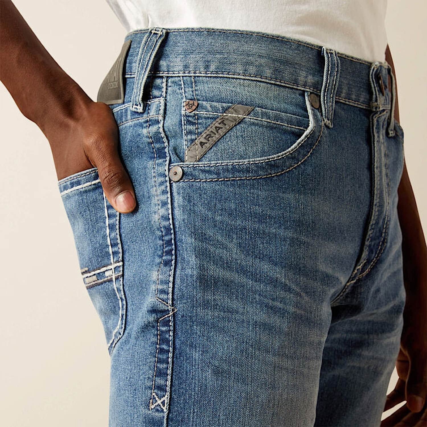 Ariat Men's M5 Straight Forrest Straight Leg Jeans - Clarence - Image 3