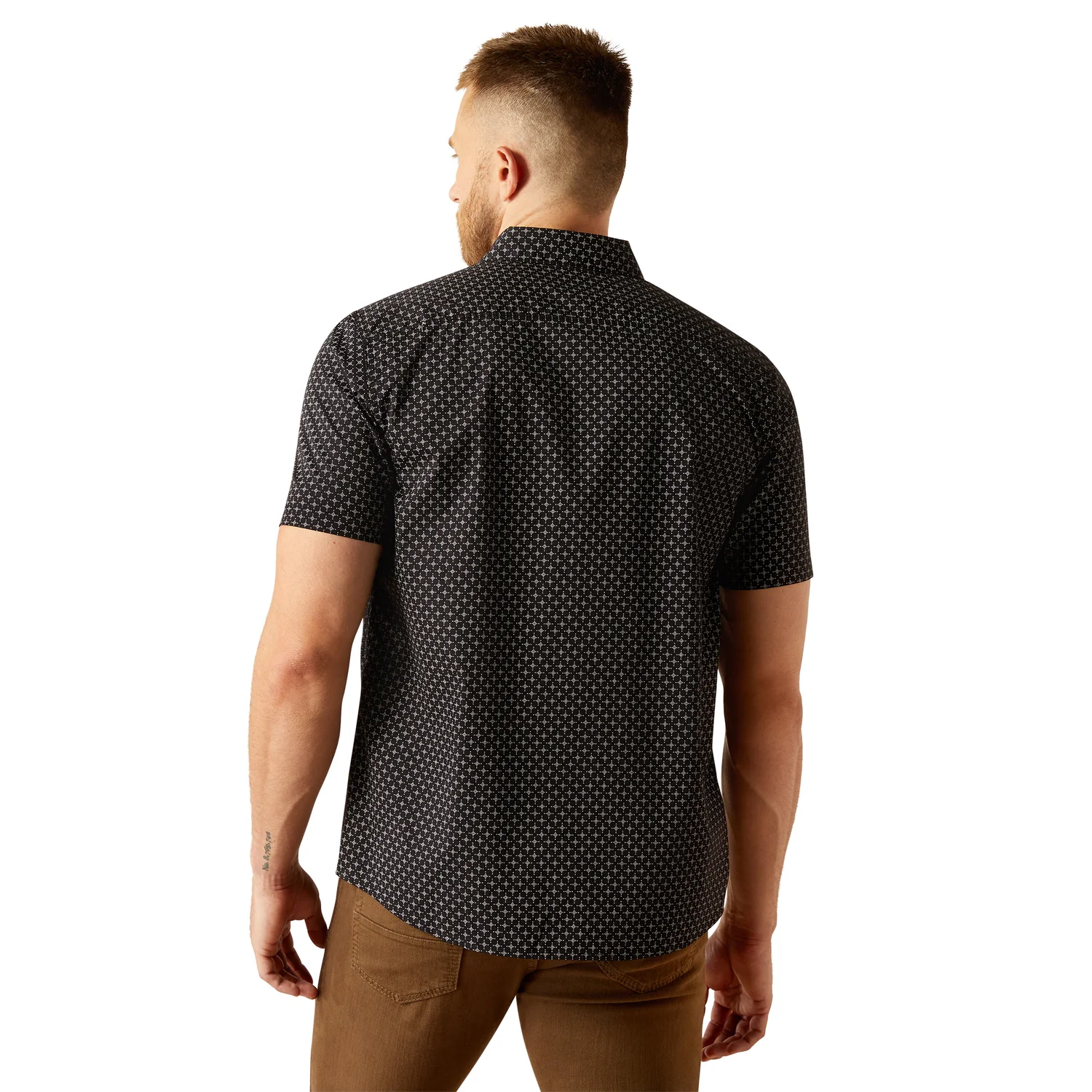 Ariat Men's Mars Modern Short Sleeve Shirt - Black - Image 2