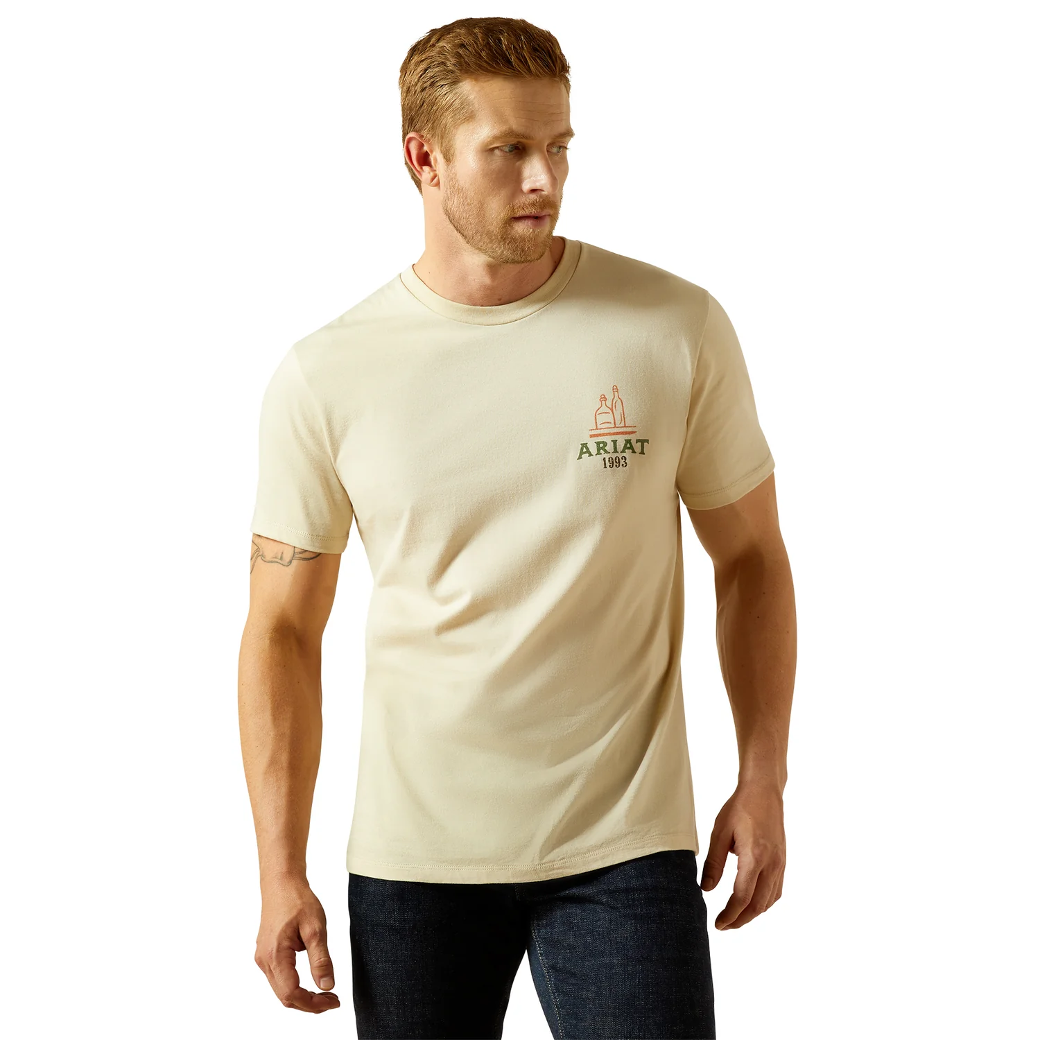 Ariat Men's Mezcal Mezclilla Tee - Natural - Image 2