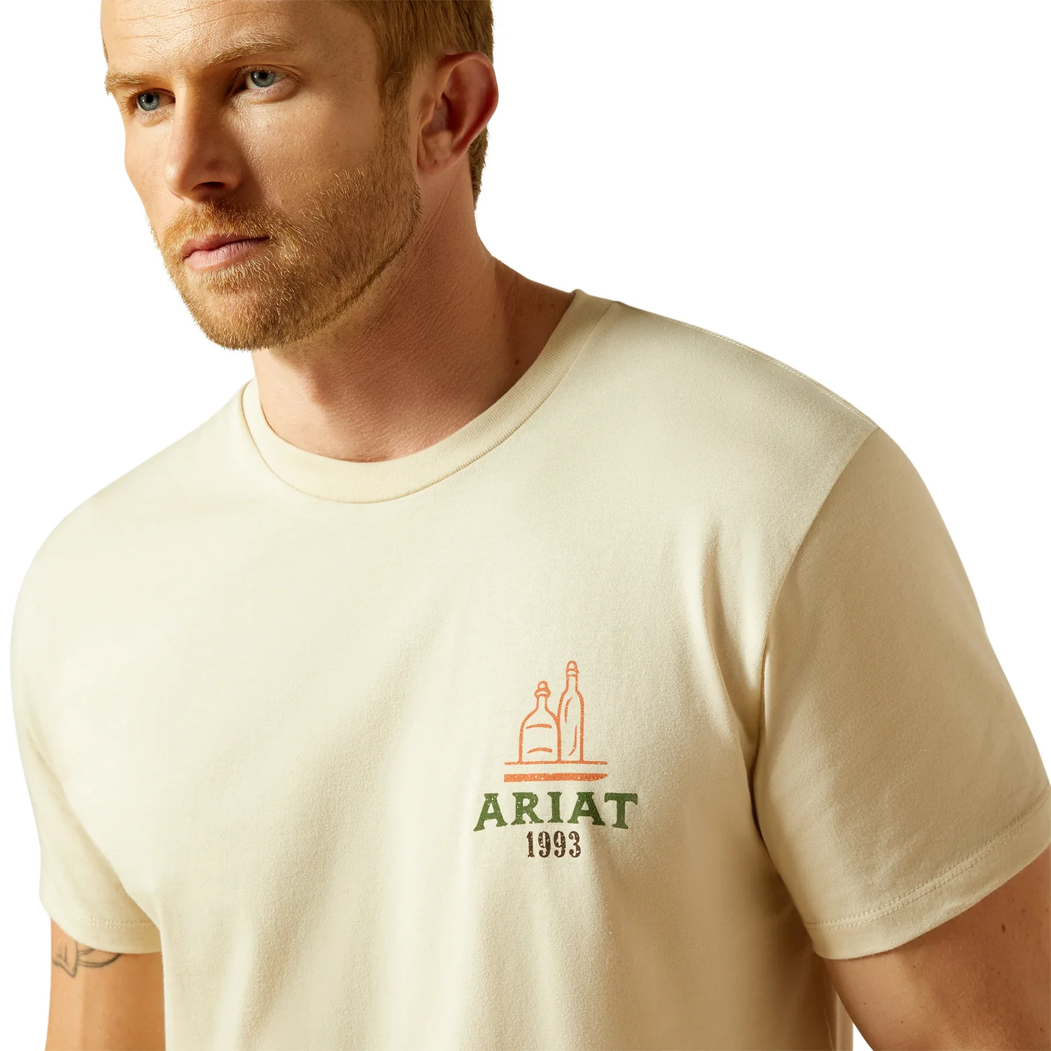 Ariat Men's Mezcal Mezclilla Tee - Natural - Image 3