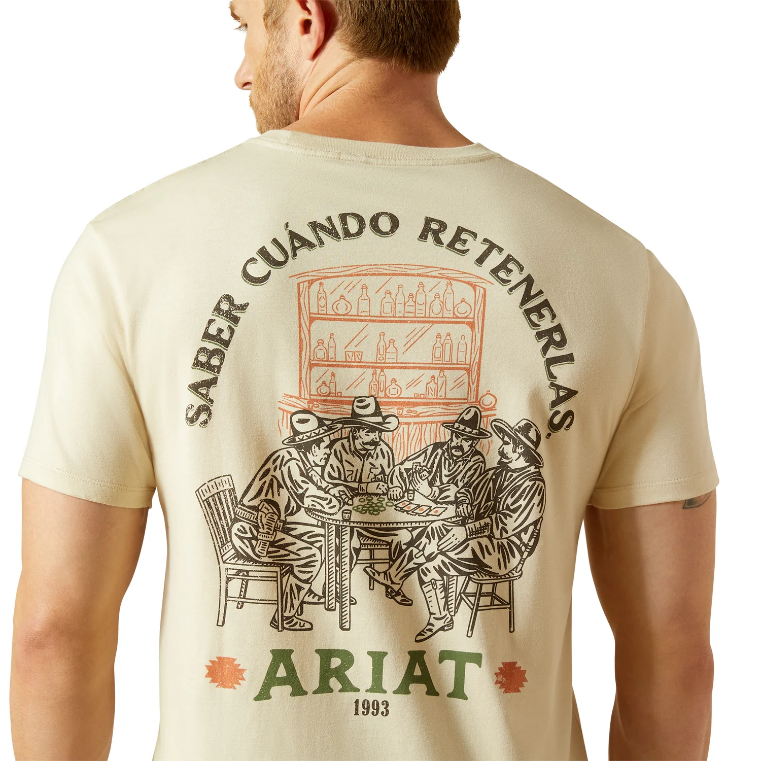Ariat Men's Mezcal Mezclilla Tee - Natural - Image 4