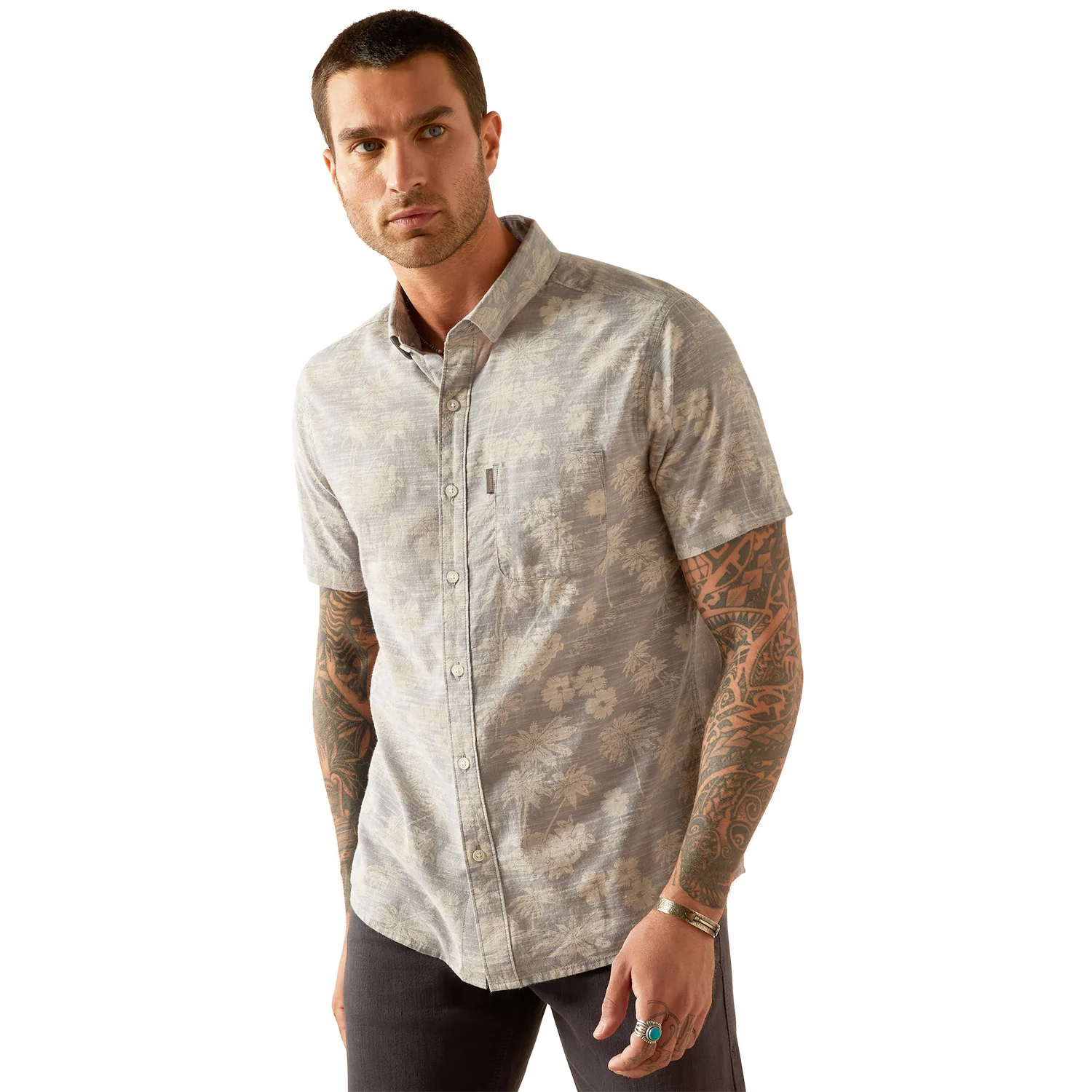 Ariat Men's Morris Modern Fit Shirt - Grey