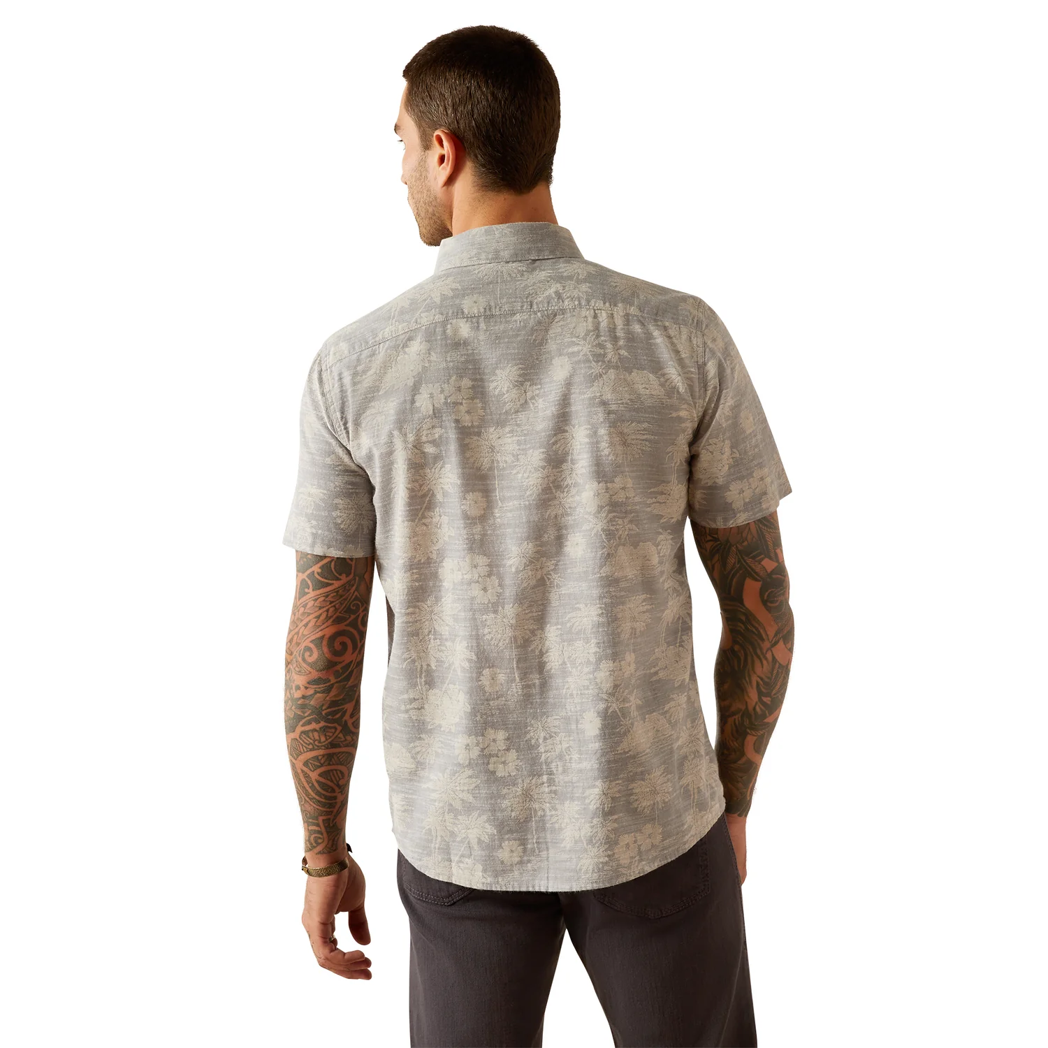 Ariat Men's Morris Modern Fit Shirt - Grey - Image 2