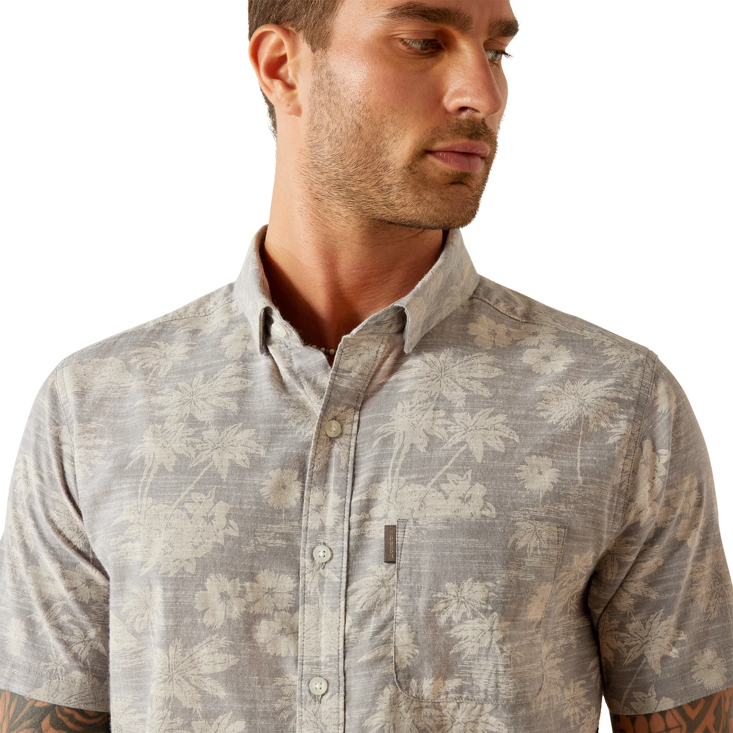 Ariat Men's Morris Modern Fit Shirt - Grey - Image 3