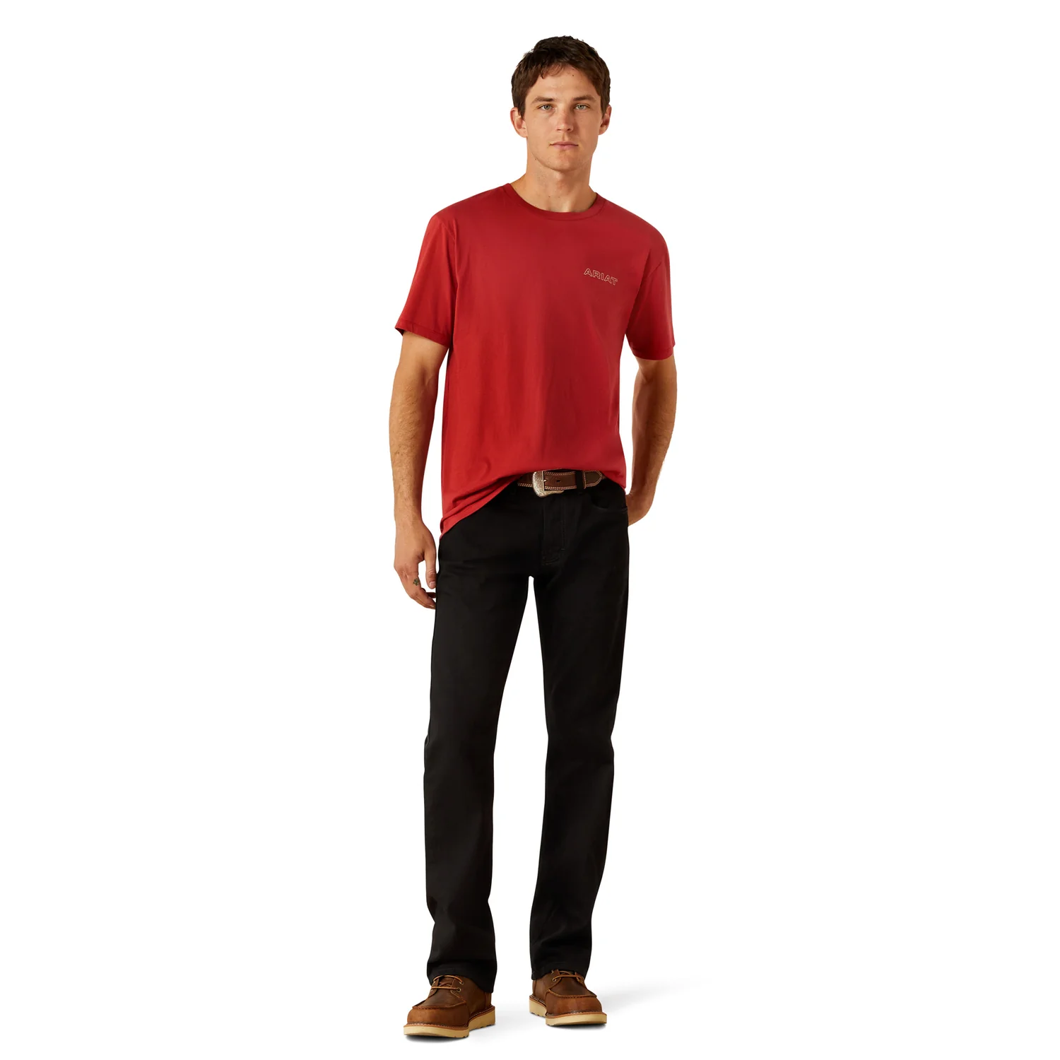Ariat Men's Patriot Buffalo Coin Tee - Brick Red - Image 5