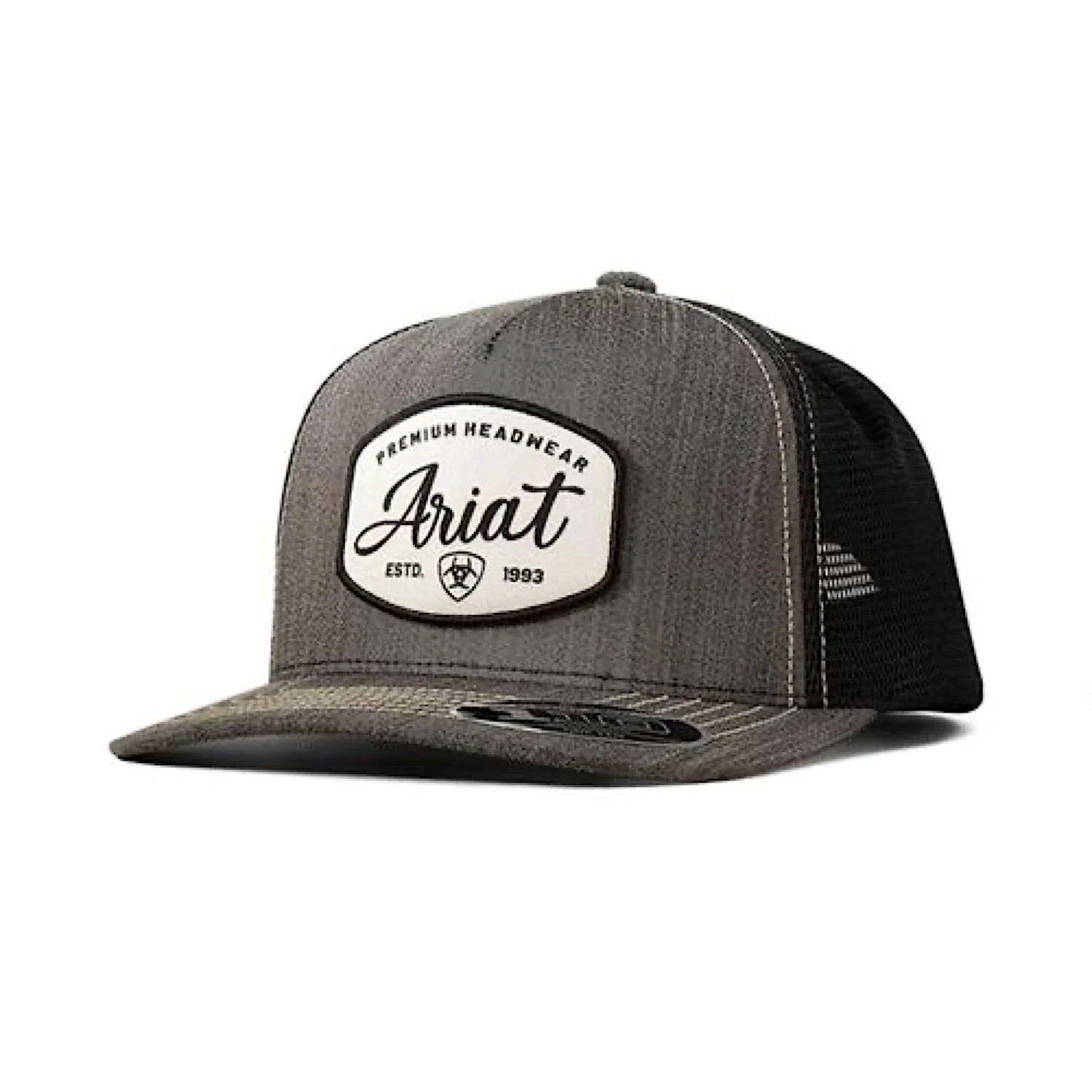 Ariat Men's Premium Headware Patch Mesh Snap Back Cap - Black