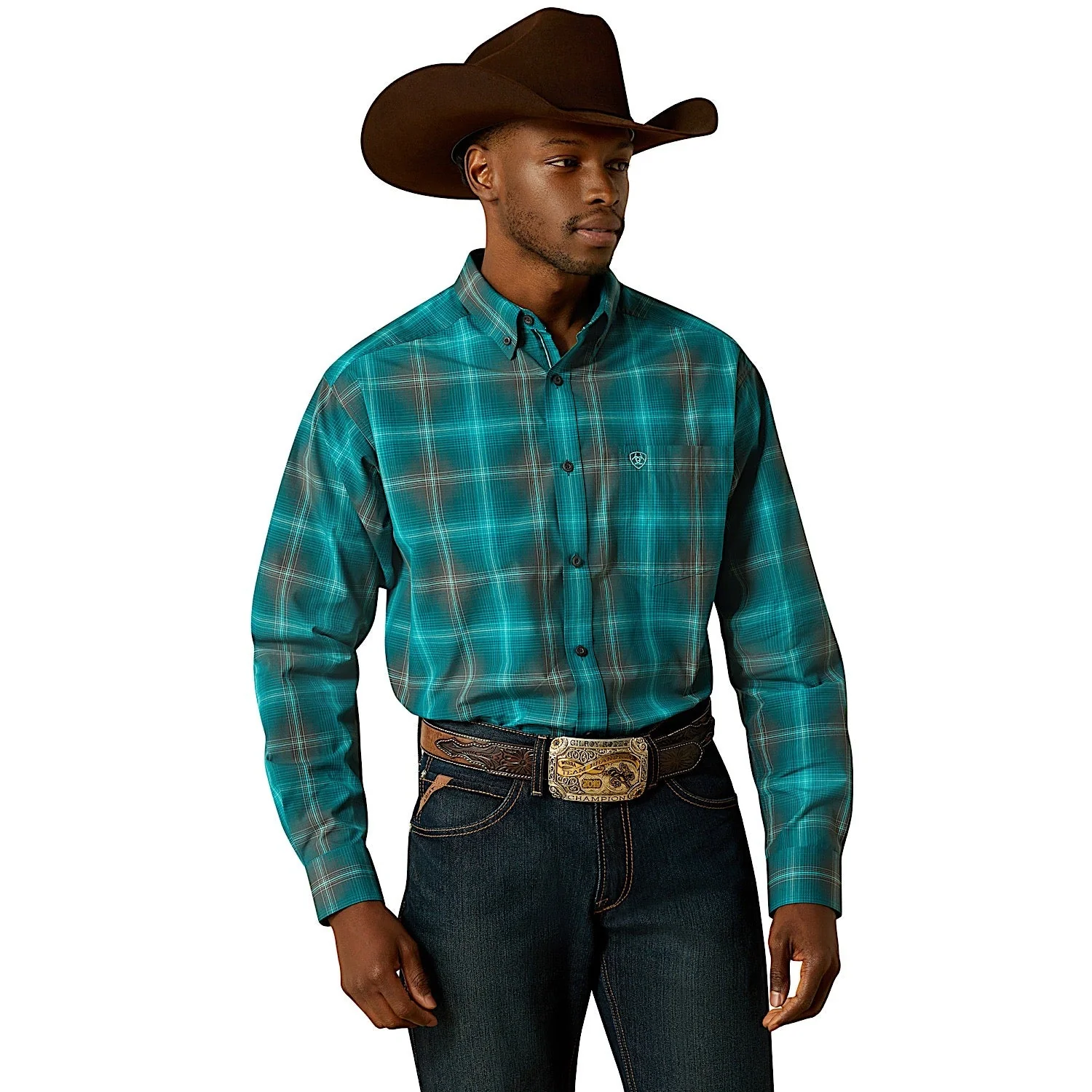 Ariat Men's Pro Series Bear Classic Fit Shirt - Dark Teal
