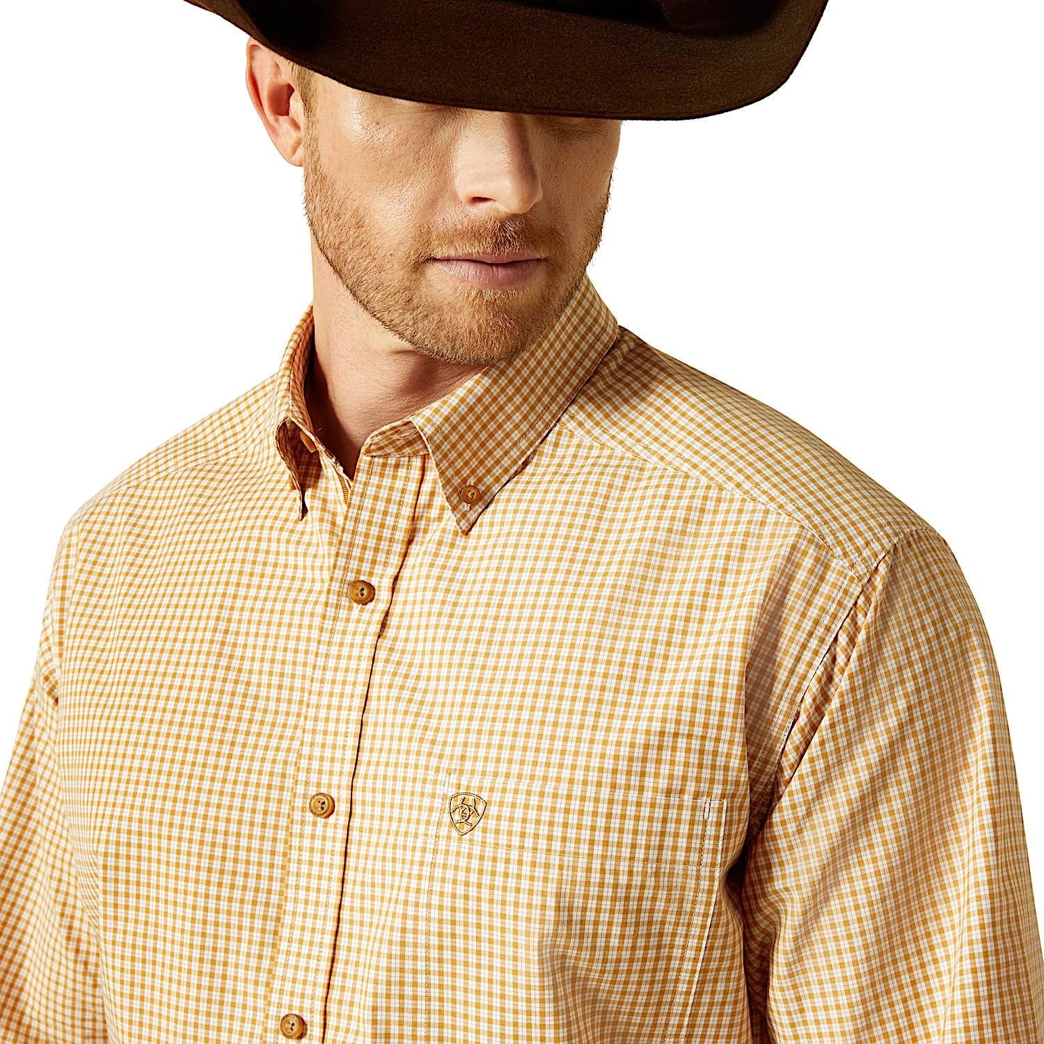 Ariat Men's Pro Series Beckett Classic Fit Shirt - Beige - Image 4