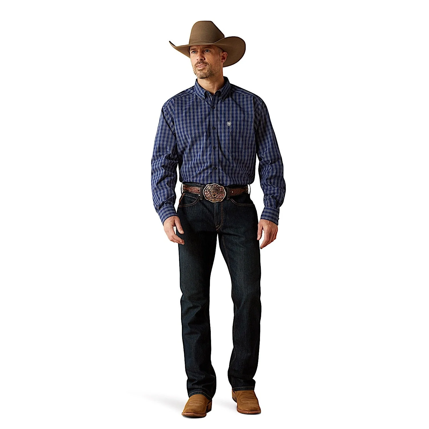 Ariat Men's Pro Series Sawyer Shirt - Dark Blue - Image 3