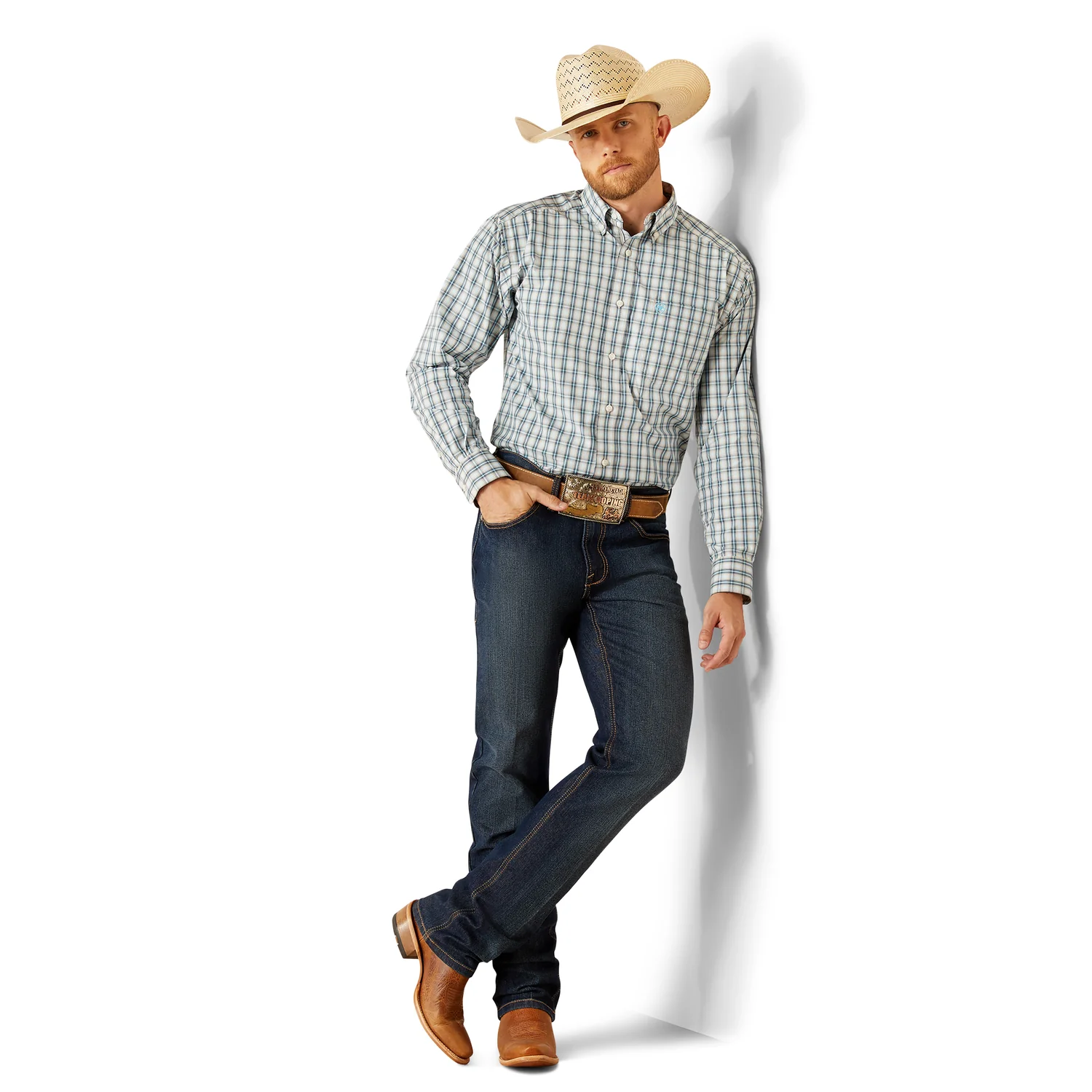 Ariat Men's Pro Series Shelton Shirt - Khaki - Image 4