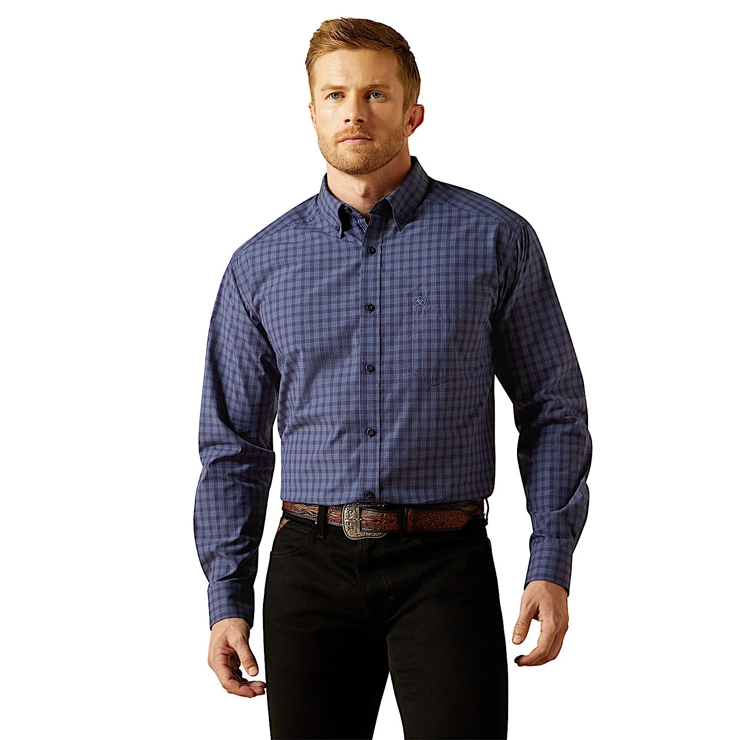 Ariat Men's Pro Series Tate Classic Fit Shirt - Navy