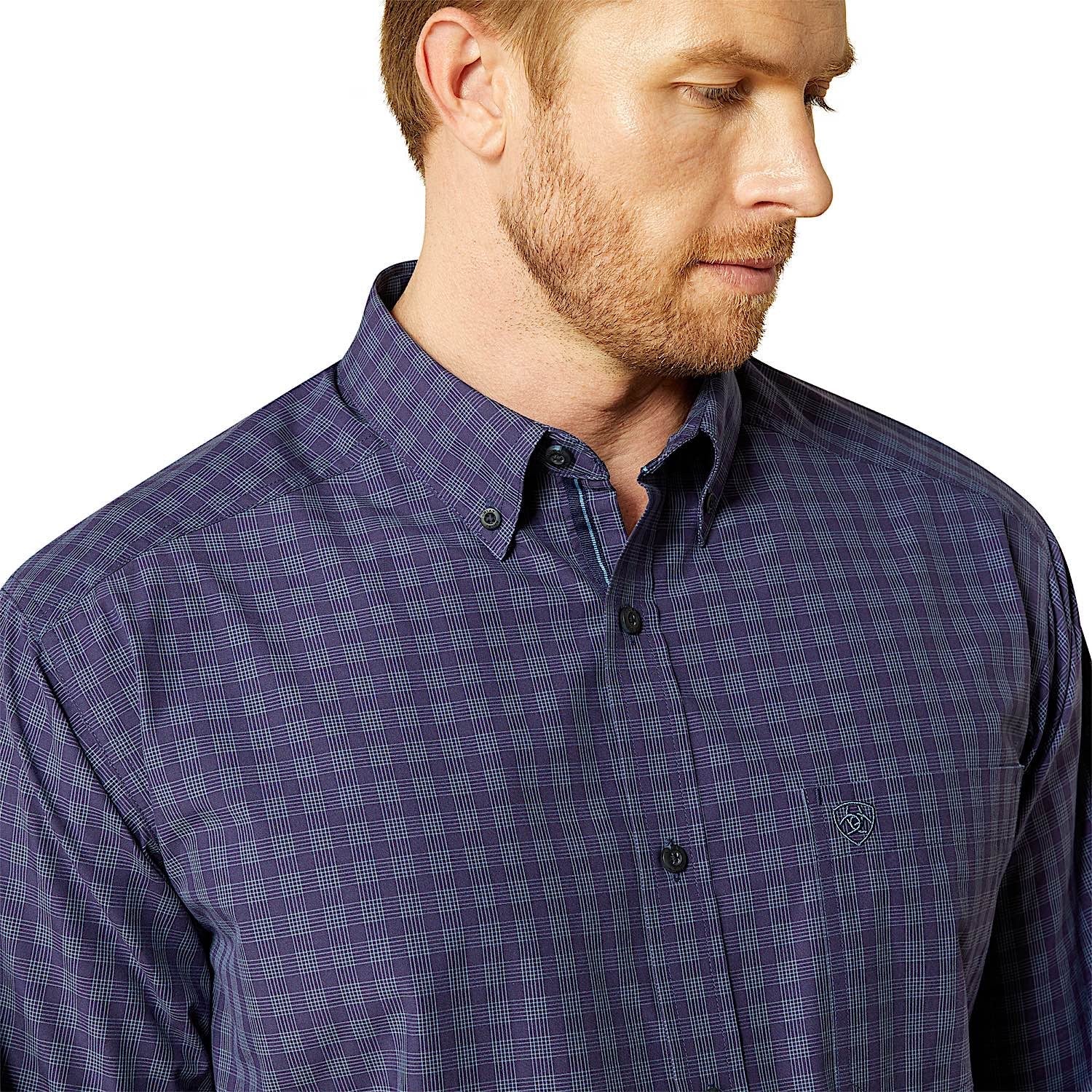 Ariat Men's Pro Series Tate Classic Fit Shirt - Navy - Image 4