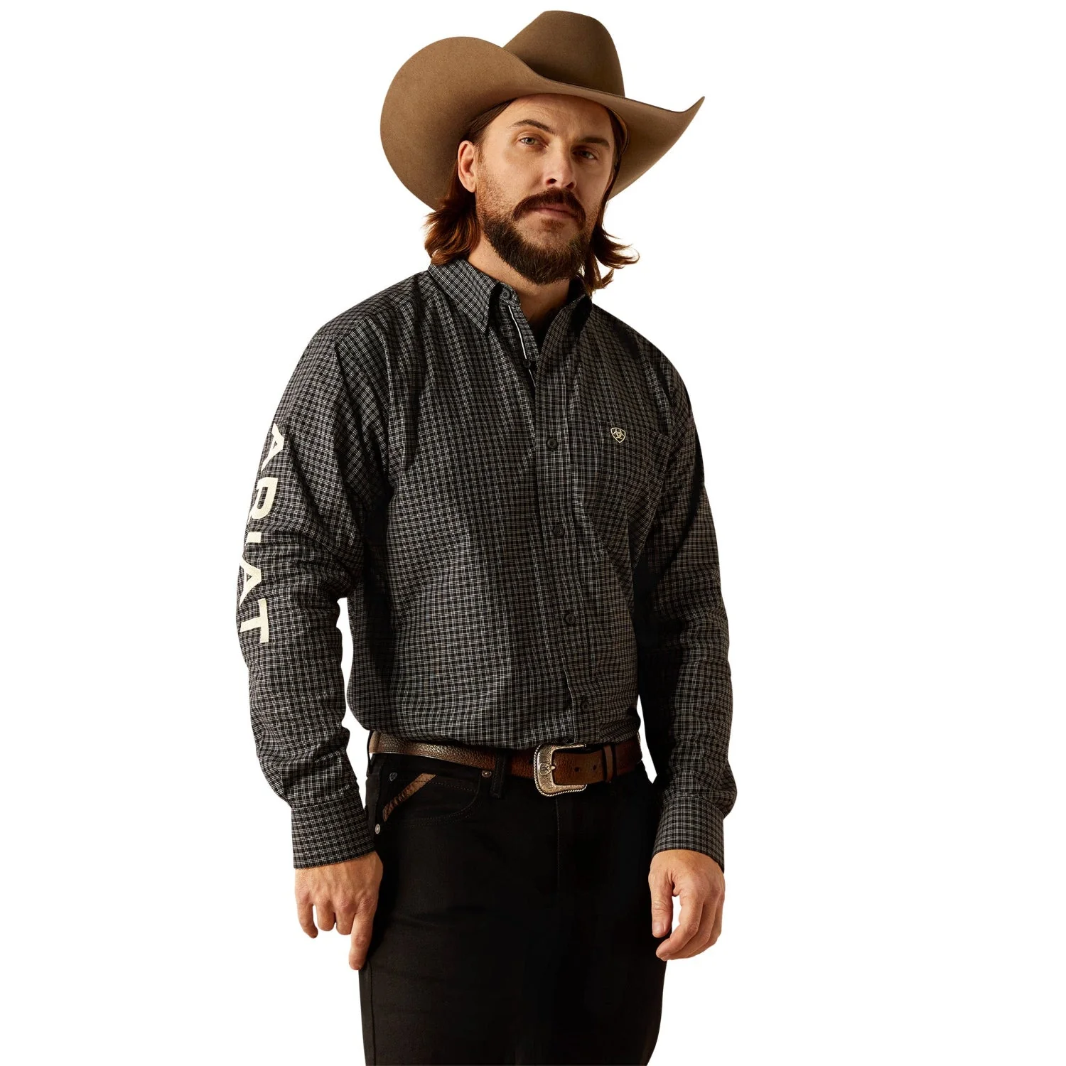 Ariat Men's Pro Series Team Otto Classic Fit Shirt - Black/Khaki
