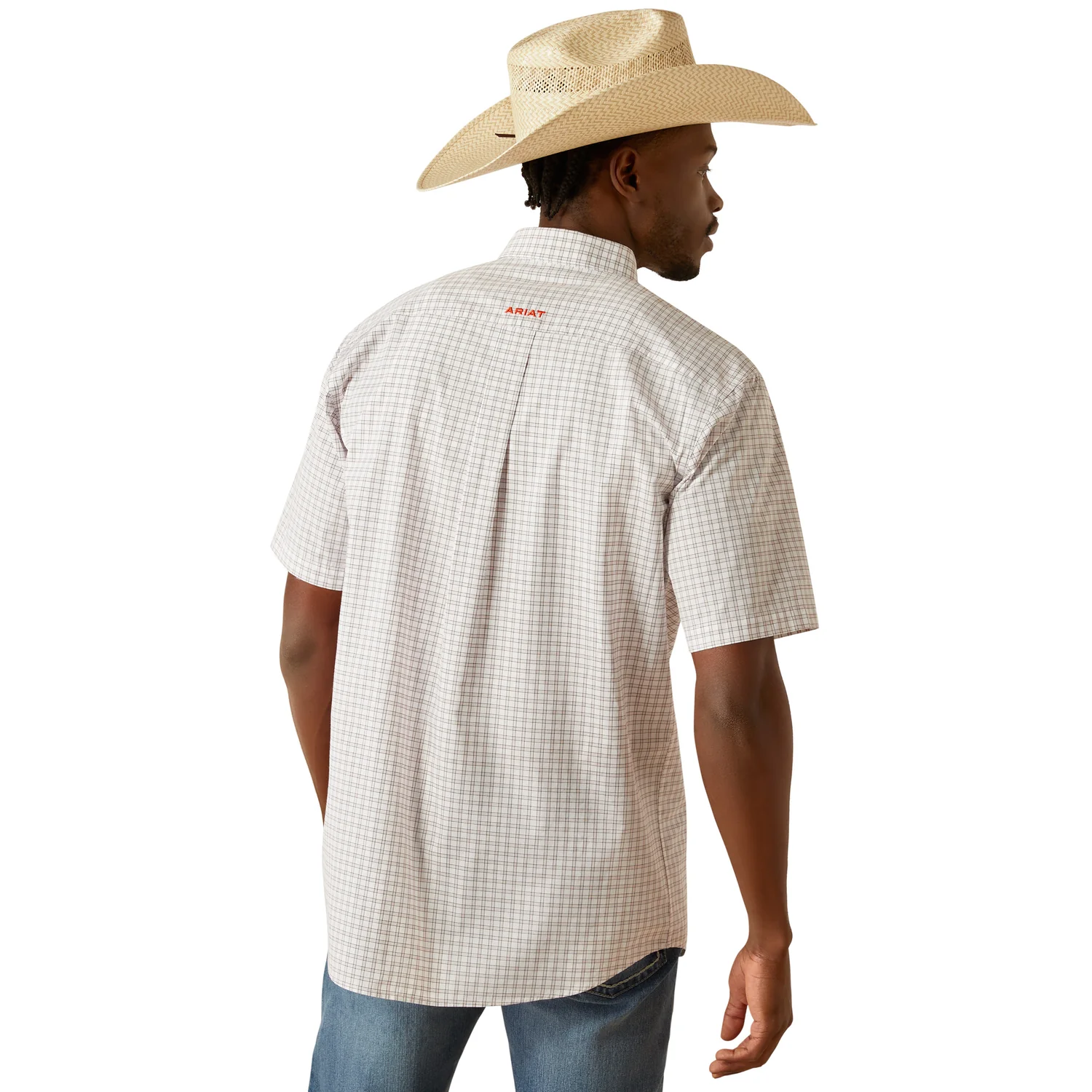 Ariat Men's Pro Series Woody Short Sleeve Shirt - White - Image 2