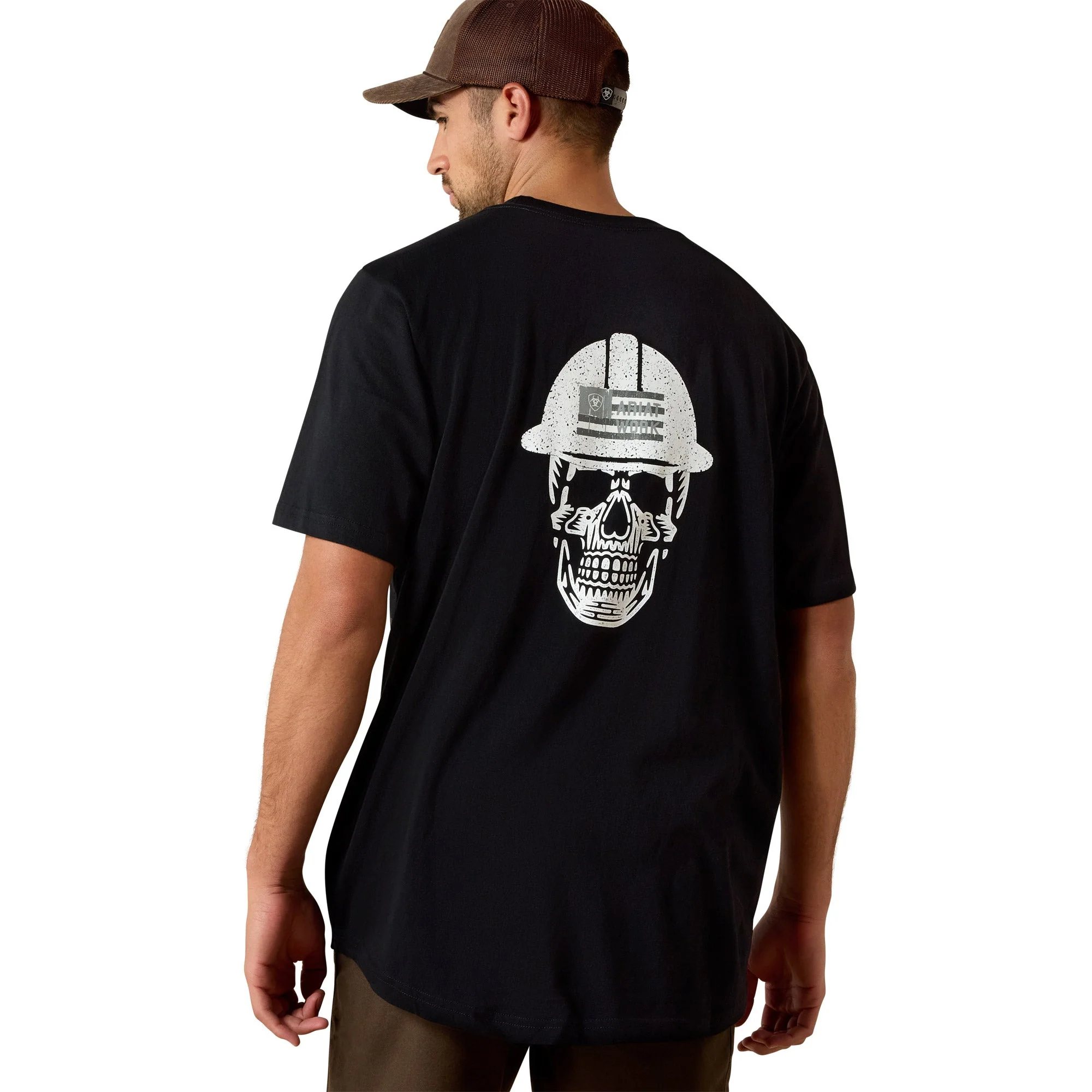Ariat Men's Rebar Cotton Strong Roughneck Graphic T-Shirt - Skull Black