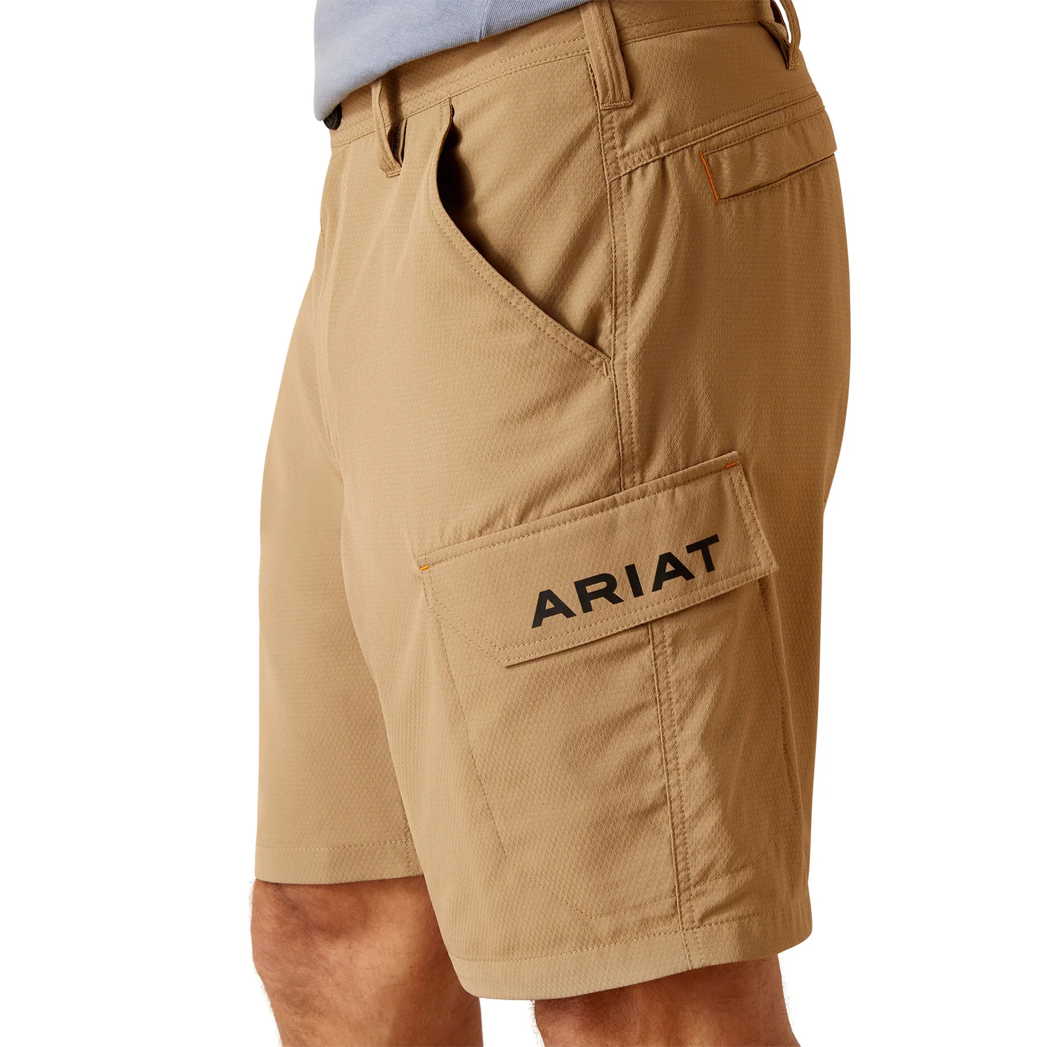 Ariat Men's Rebar DuraStretch Workflow Ultralight Shorts - Field Khaki - Image 2