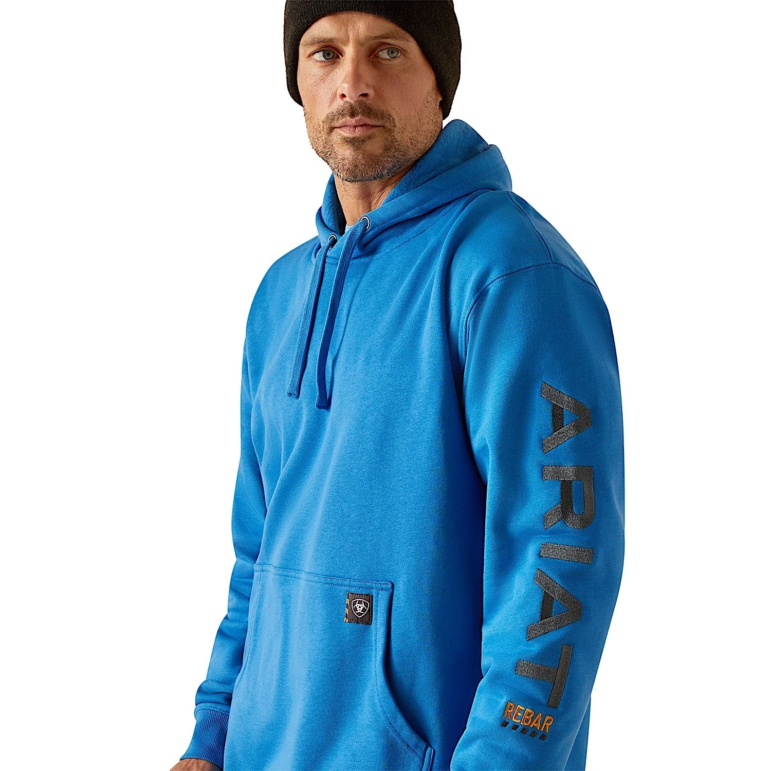Ariat Men's Rebar Graphic Hoodie - Campanula - Image 5