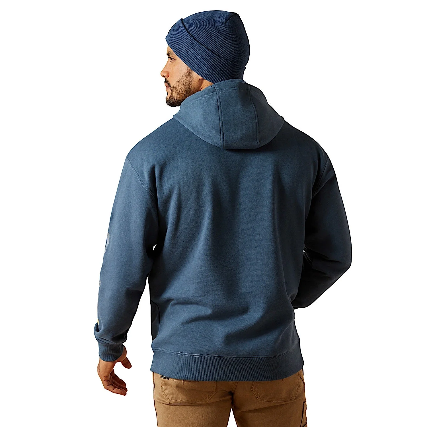 Ariat Men's Rebar Graphic Hoodie - Orion Blue/Dusty Blue - Image 2