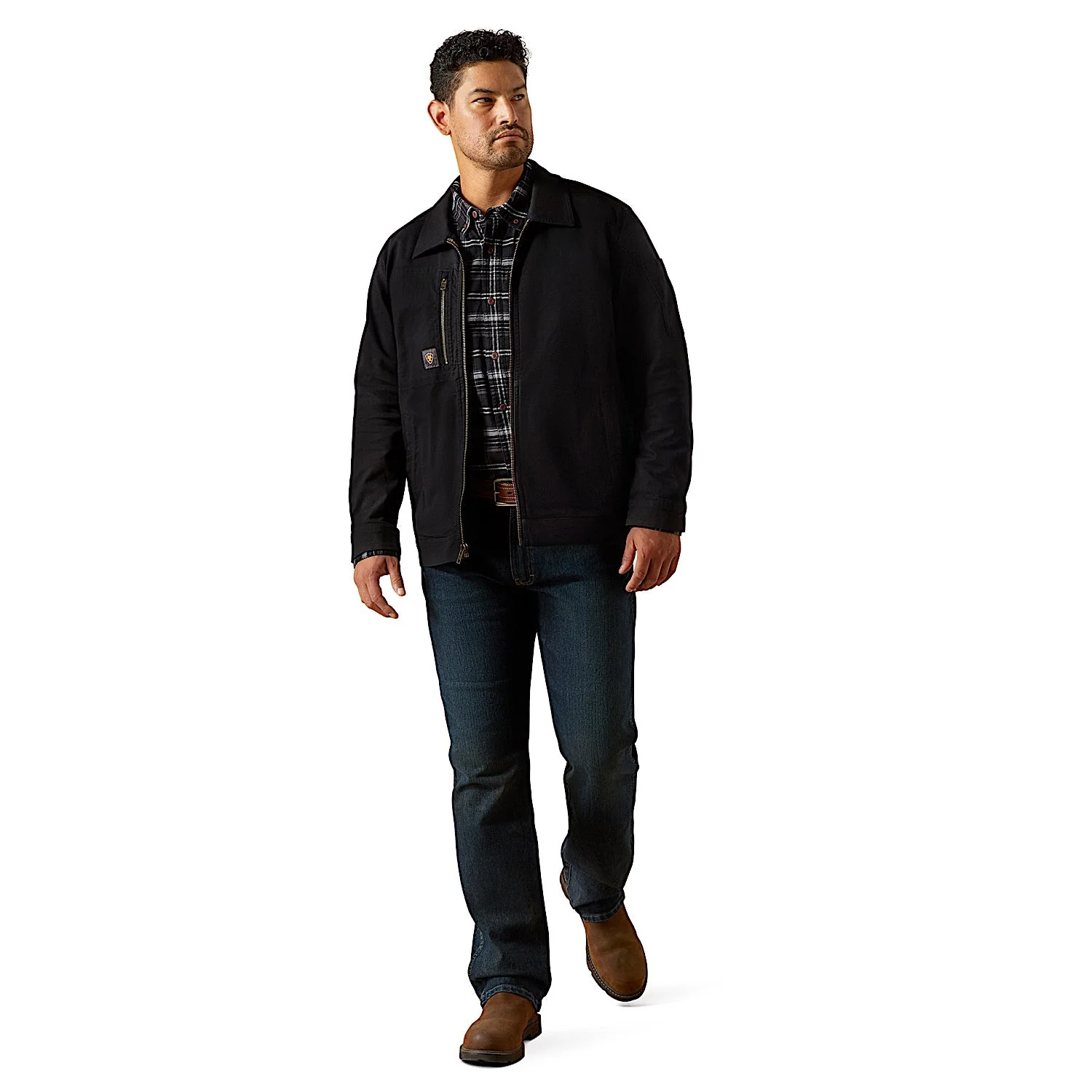 Ariat Men's Rebar Made Tough Shop Jacket - Black - Image 3
