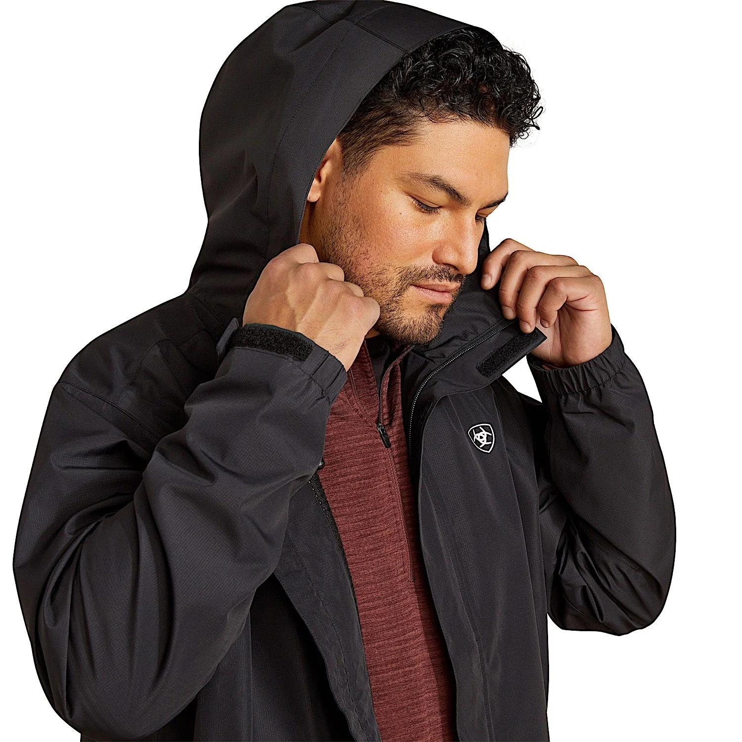 Ariat Men's Rebar Stormshell H20 Jacket - Black - Image 5