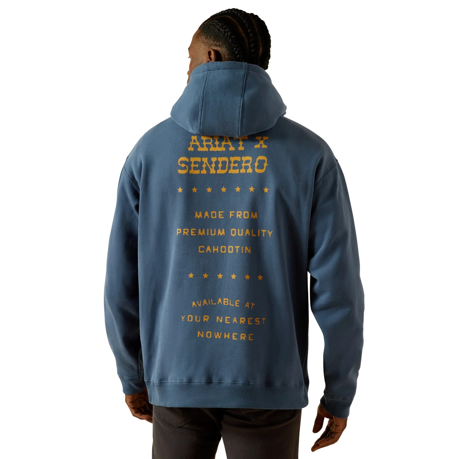 Ariat Men's Sendero Back In The Saddle Hoodie - Dark Denim - Image 2