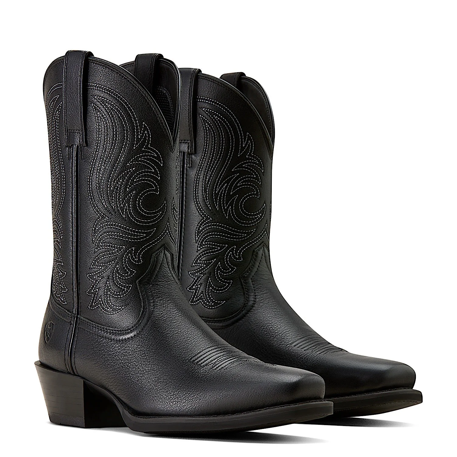 Ariat Men's Sport Lawman Square Toe Cowboy Boot - Black Deertan - Image 7