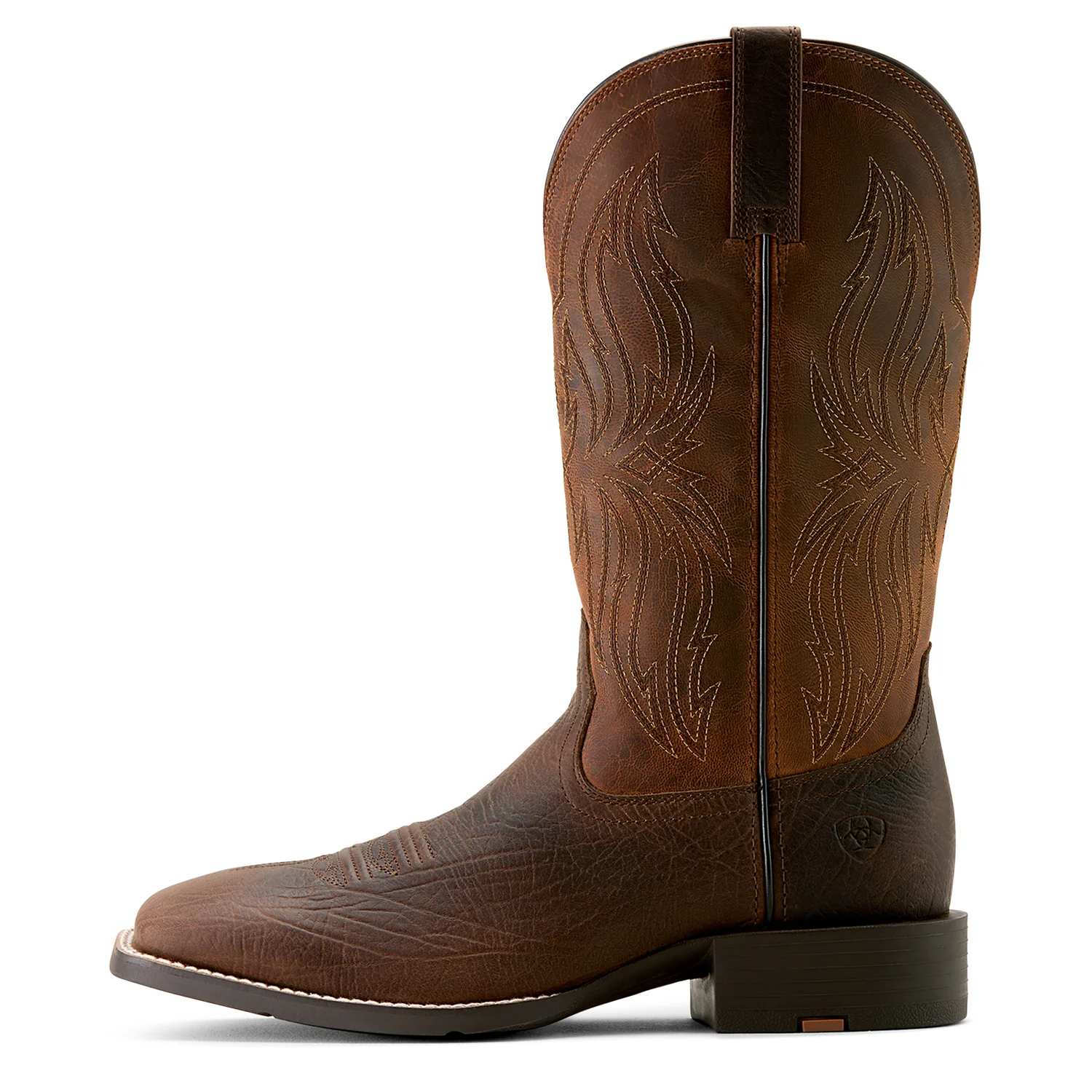 Ariat Men's Sport Rustler Cowboy Boot - Toffee Hippo Print/Rich Oak - Image 3