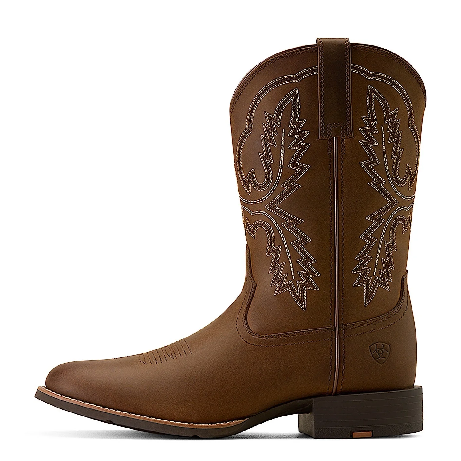 Ariat Men's Sport Spratten Wide Toe Cowboy Boot - Distressed Brown - Image 2